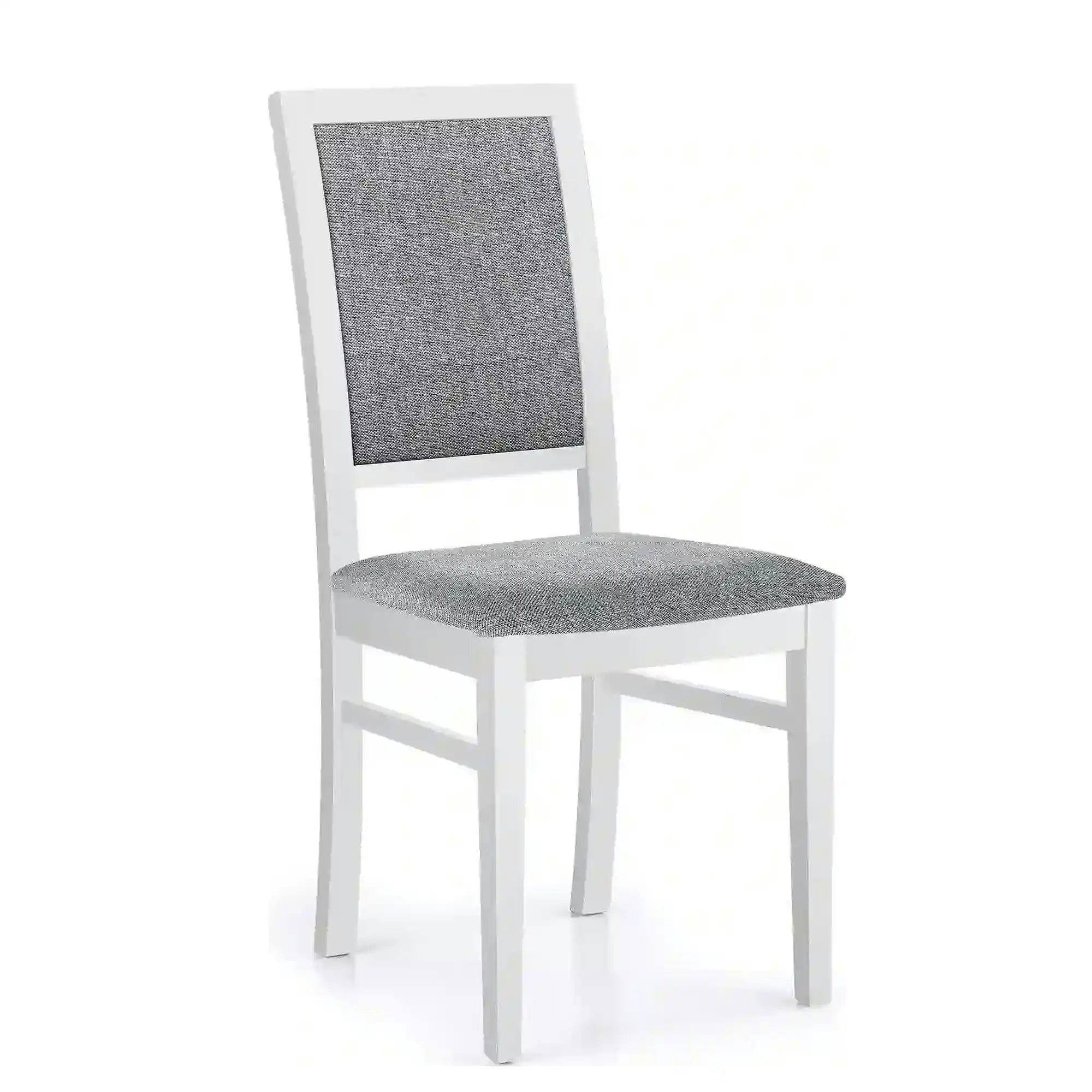 Scaun SYLWEK, gri/alb, stofa clasica/lemn, 43X56X96 cm