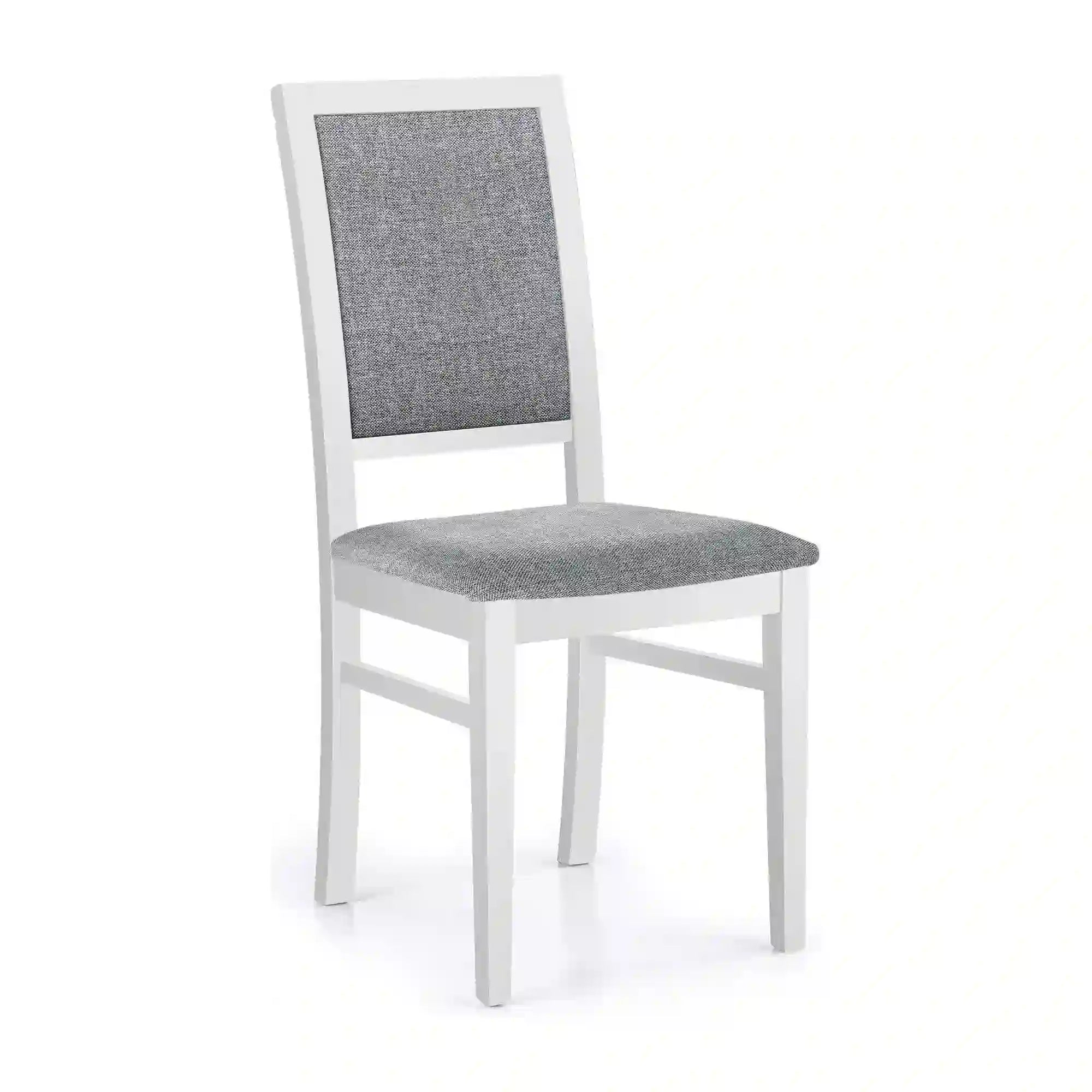 Scaun SYLWEK, gri/alb, stofa clasica/lemn, 43X56X96 cm