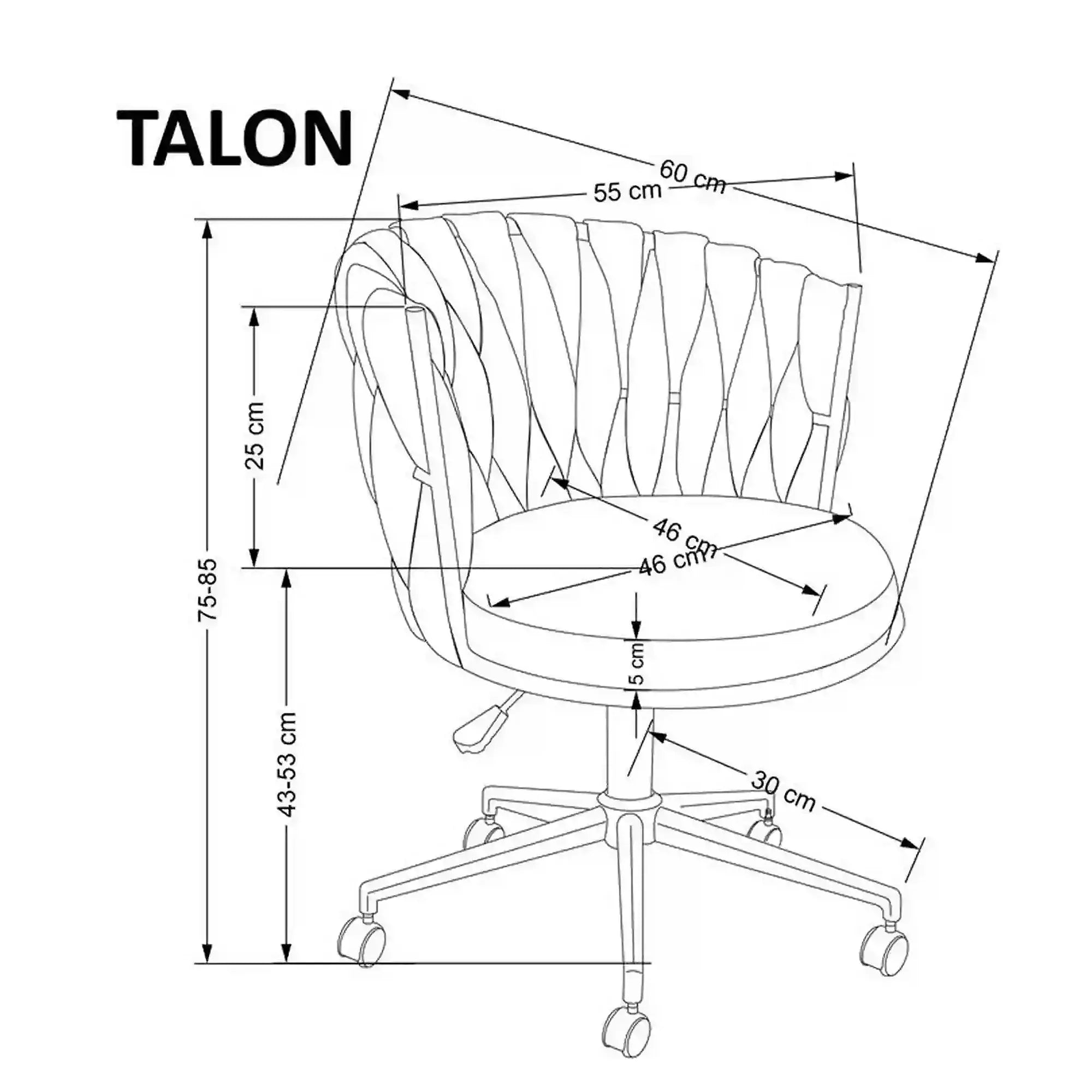 Scaun TALON, bej deschis, stofa, 55x60x75 cm