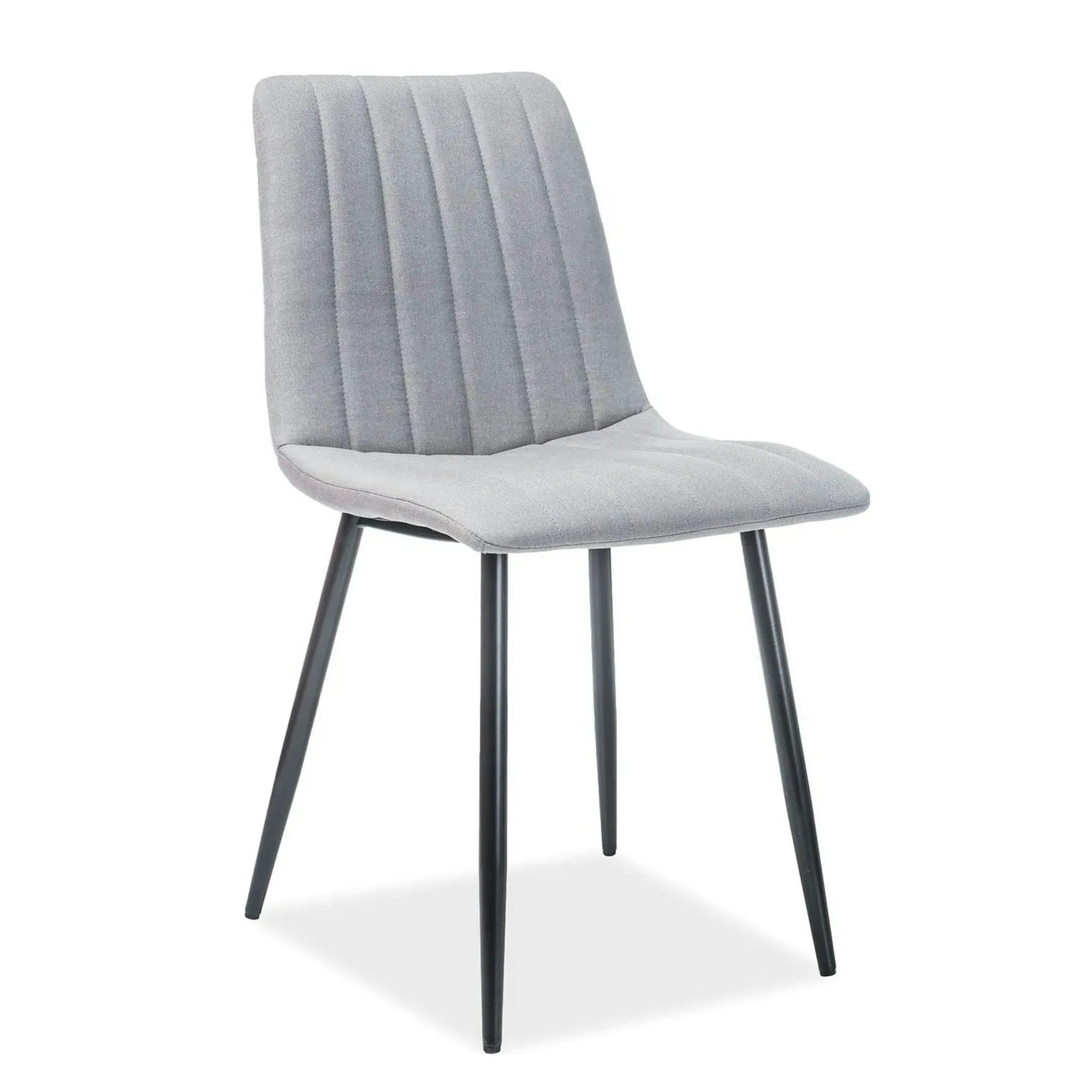 Scaun tapitat ALAN, gri/negru, stofa/metal, 40x45x88 cm