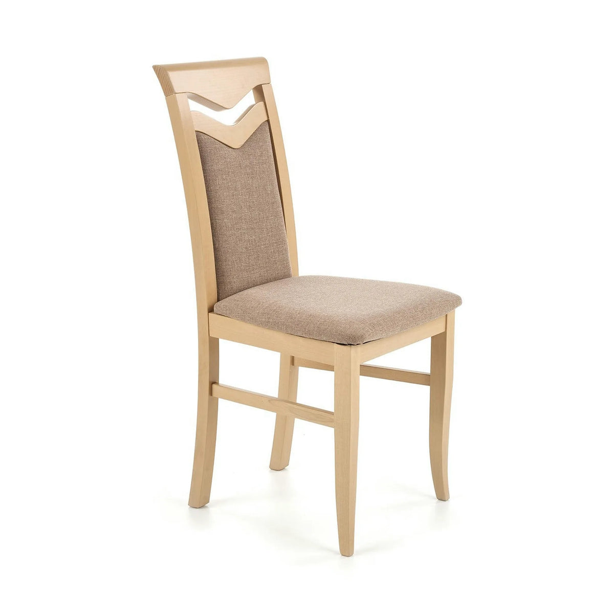 Scaun tapitat Citrone, gri/stejar sonoma, stofa clasica/lemn de fag, 44X43X96 CM