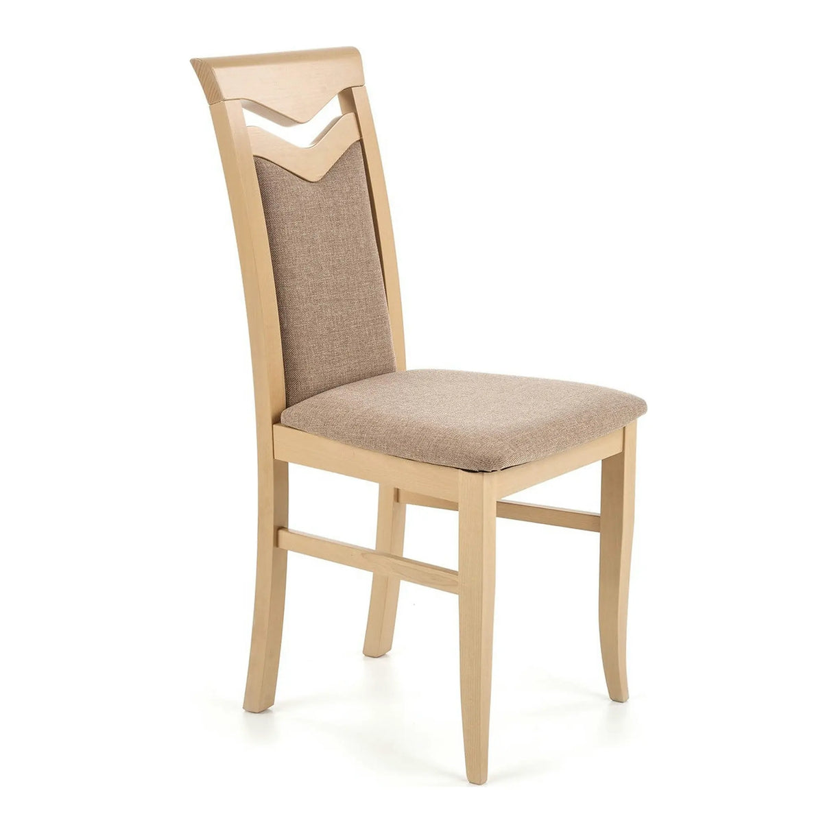 Scaun tapitat Citrone, gri/stejar sonoma, stofa clasica/lemn de fag, 44X43X96 CM