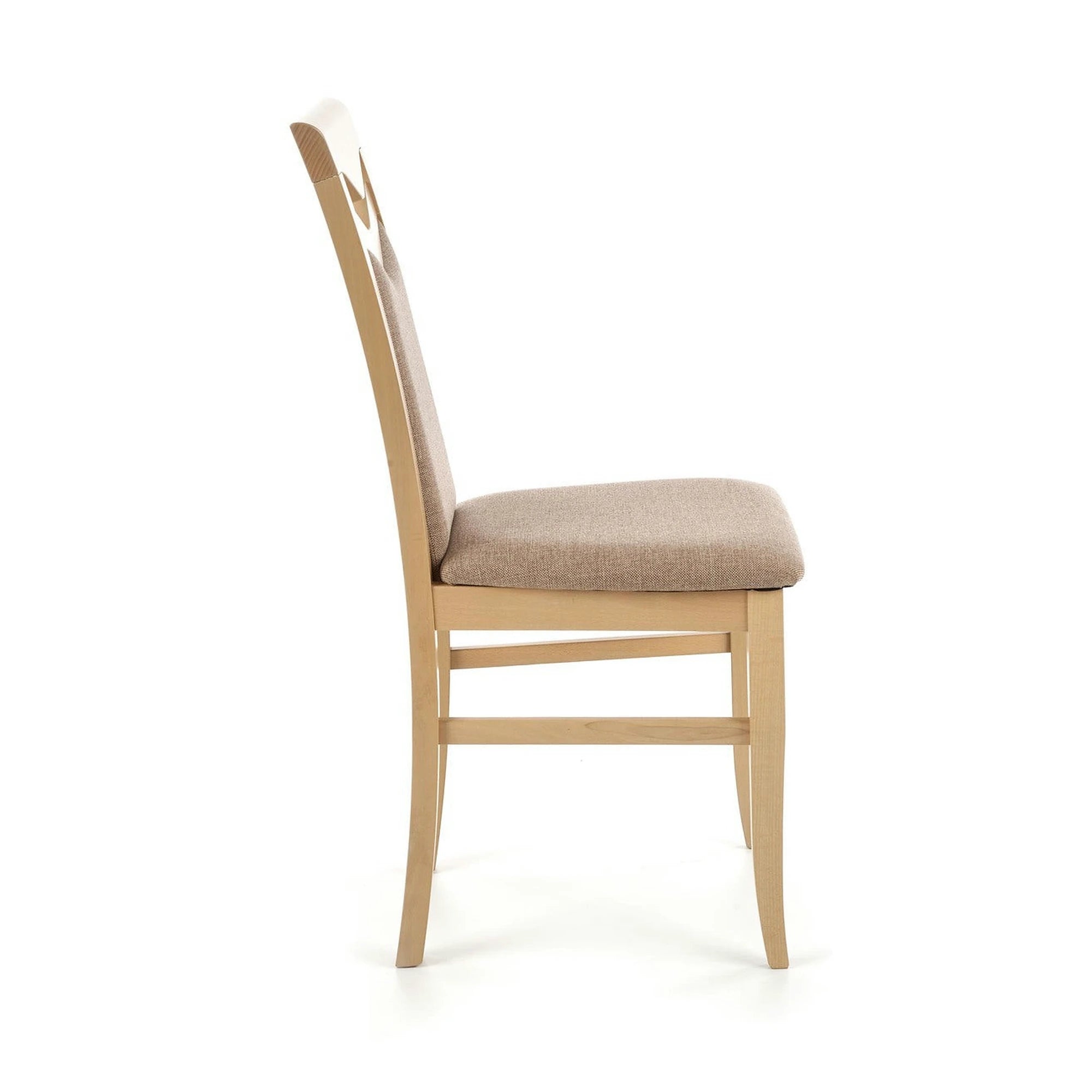 Scaun tapitat Citrone, gri/stejar sonoma, stofa clasica/lemn de fag, 44X43X96 CM