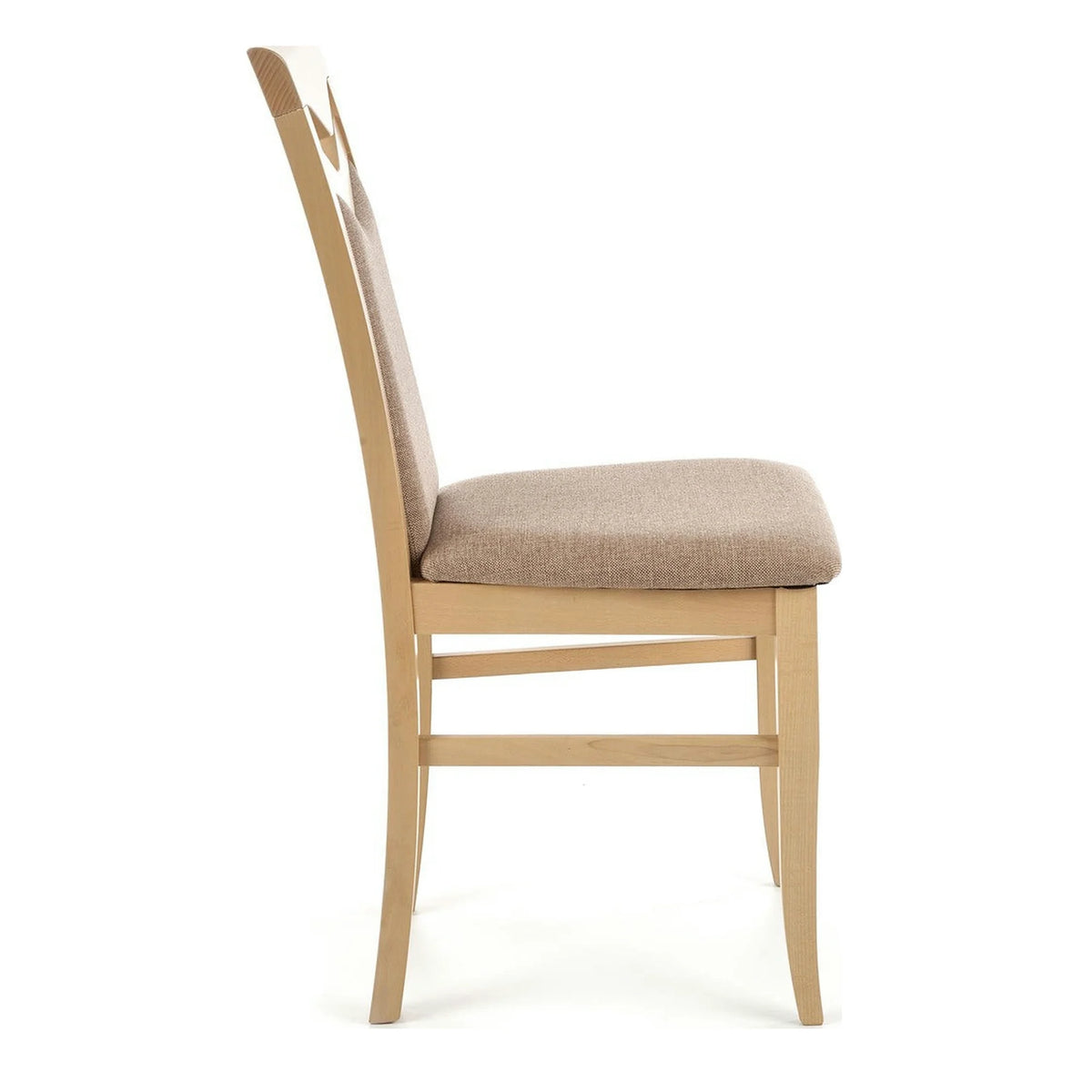 Scaun tapitat Citrone, gri/stejar sonoma, stofa clasica/lemn de fag, 44X43X96 CM