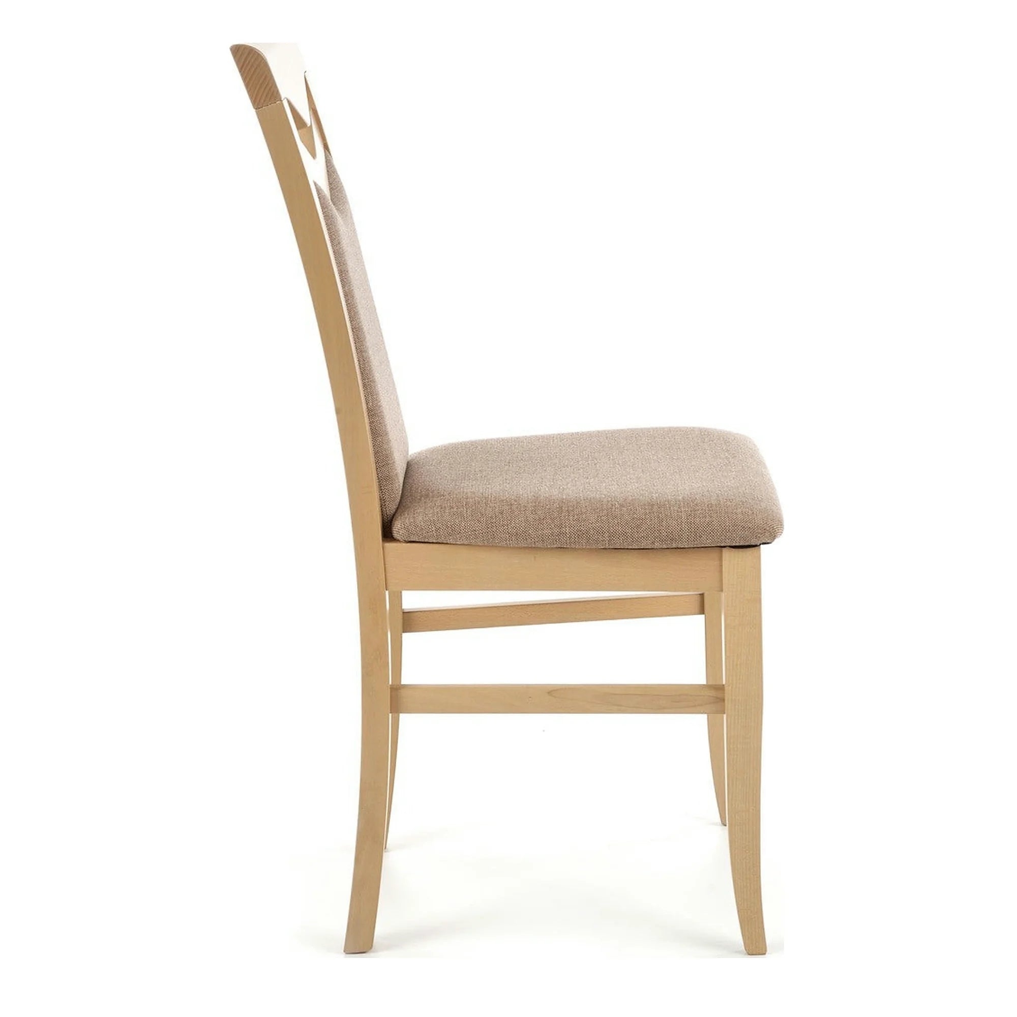 Scaun tapitat Citrone, gri/stejar sonoma, stofa clasica/lemn de fag, 44X43X96 CM