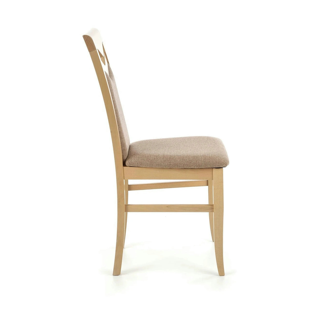 Scaun tapitat Citrone, gri/stejar sonoma, stofa clasica/lemn de fag, 44X43X96 CM