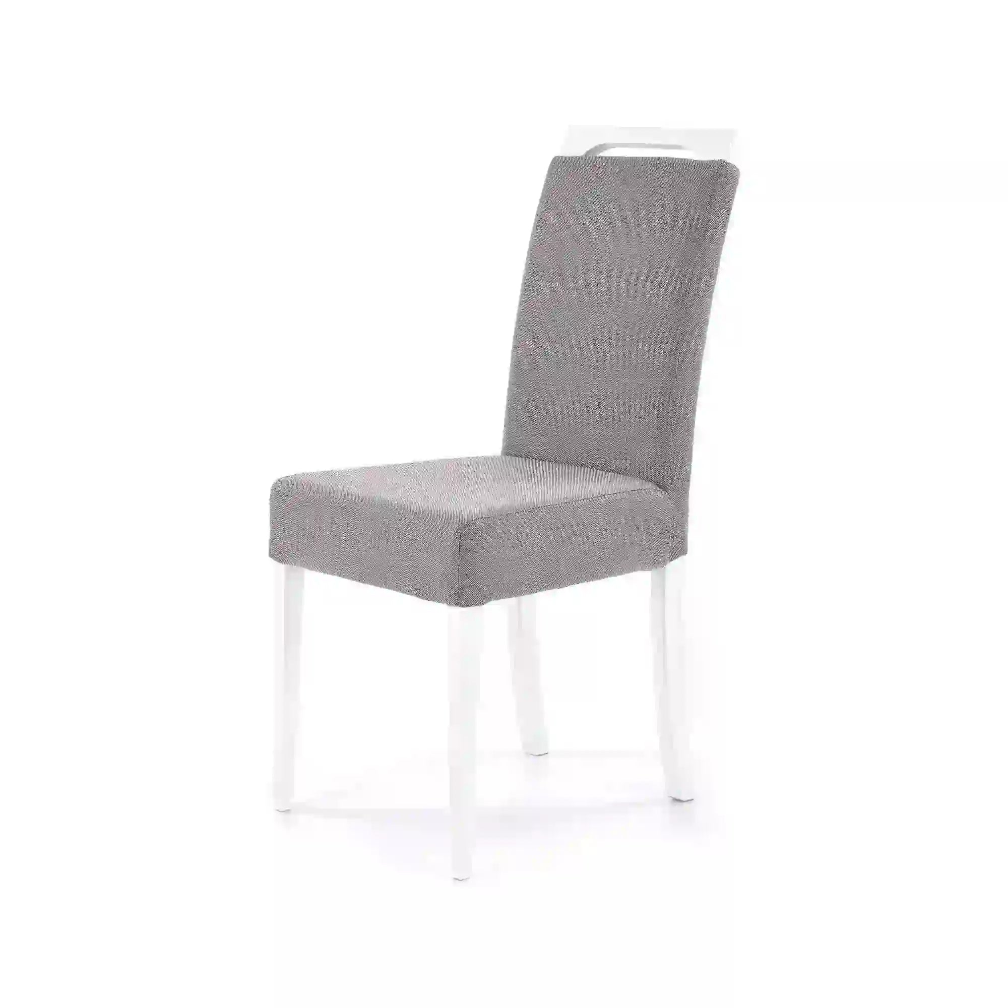 Scaun tapitat Clarion, gri/ab, stofa clasica/lemn de fag, 42X58X97 CM