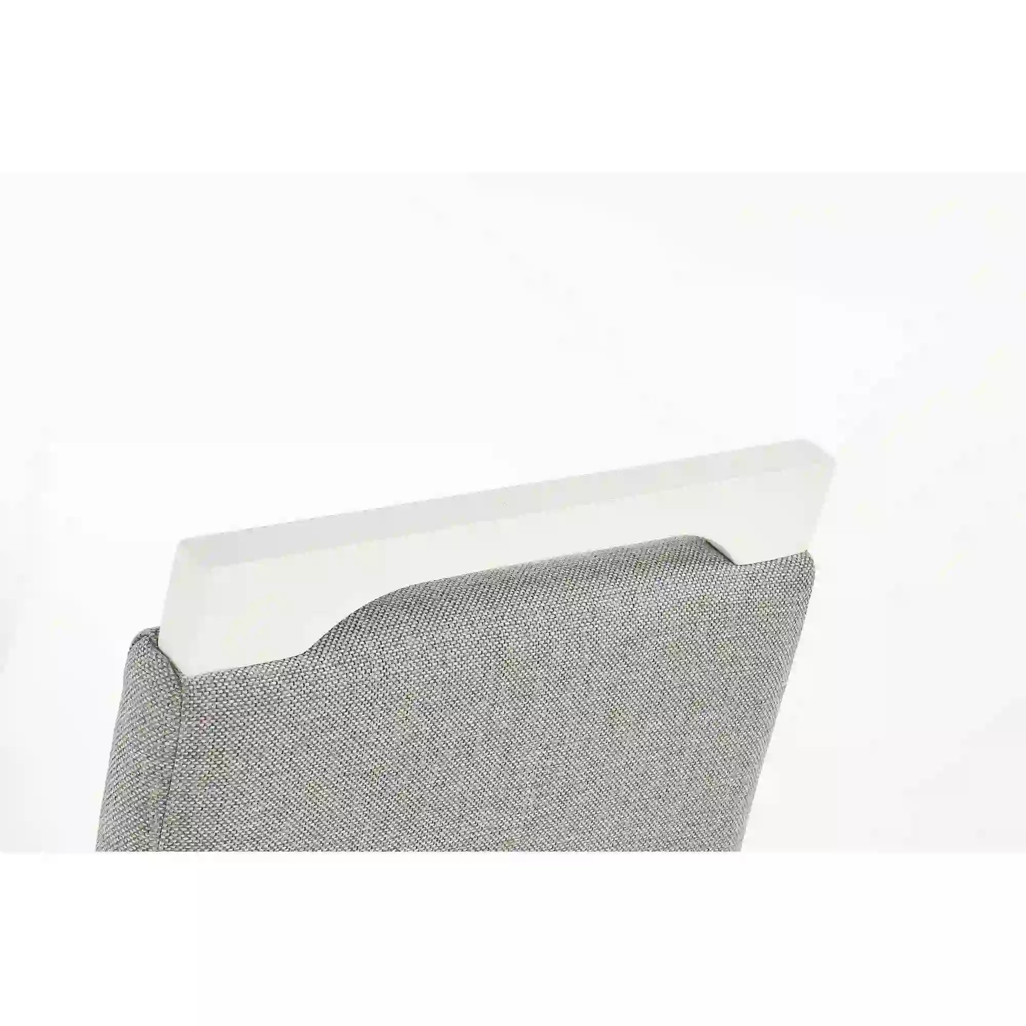 Scaun tapitat Clarion, gri/ab, stofa clasica/lemn de fag, 42X58X97 CM