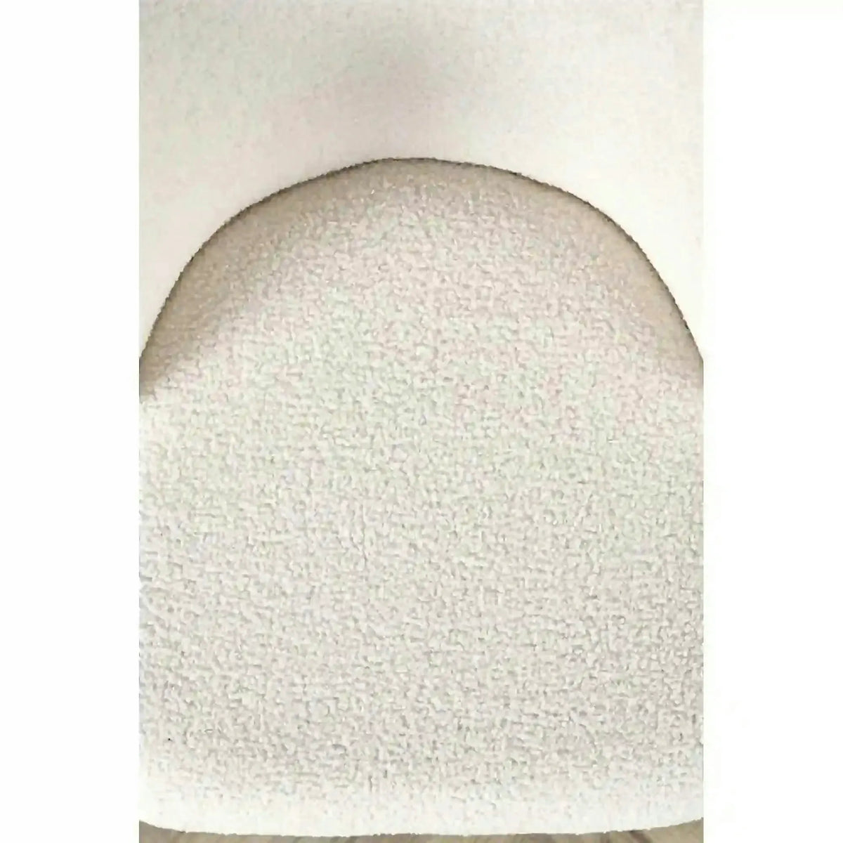 Scaun tapitat crem K518, crem, stofa buclata/metal, 57x59x75 cm
