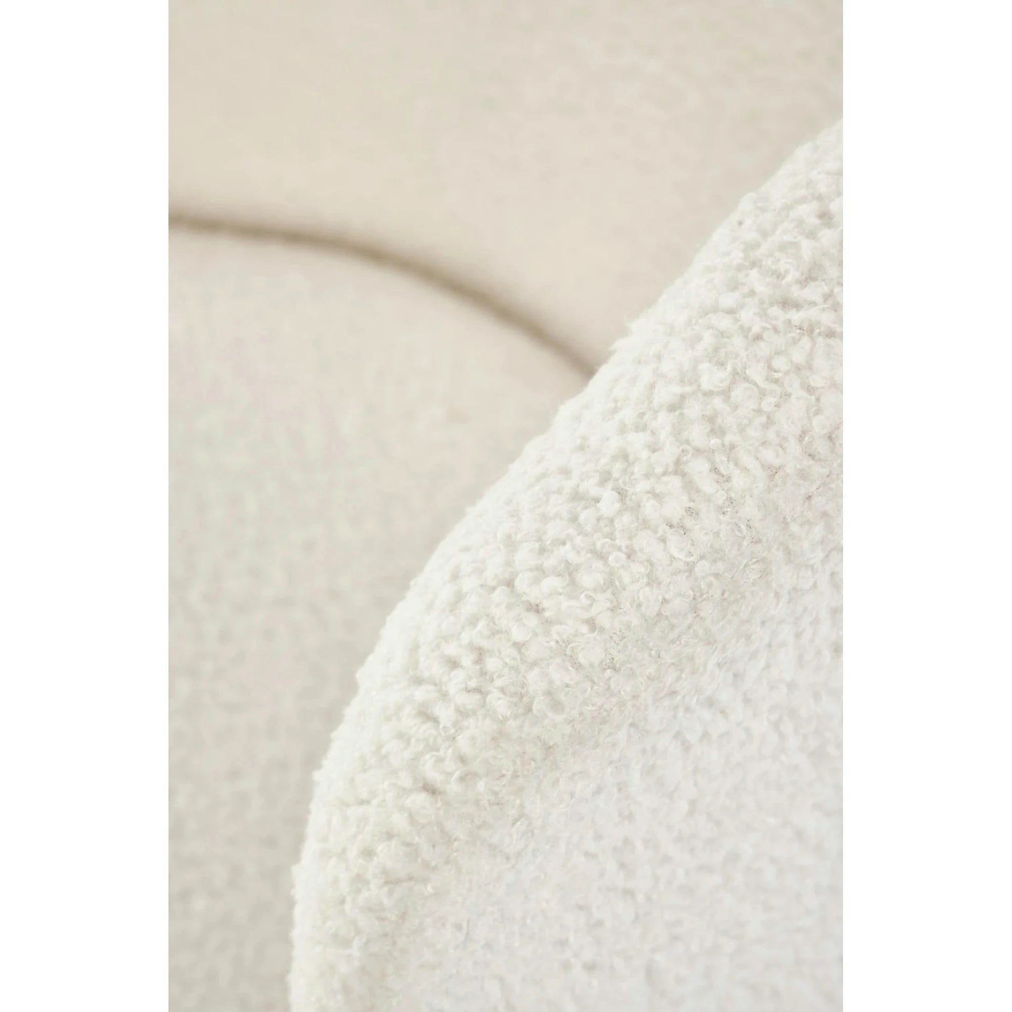 Scaun tapitat crem K518, crem, stofa buclata/metal, 57x59x75 cm