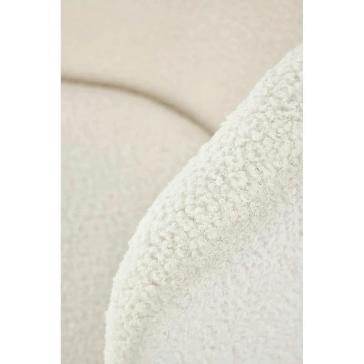 Scaun tapitat crem K518, crem, stofa buclata/metal, 57x59x75 cm