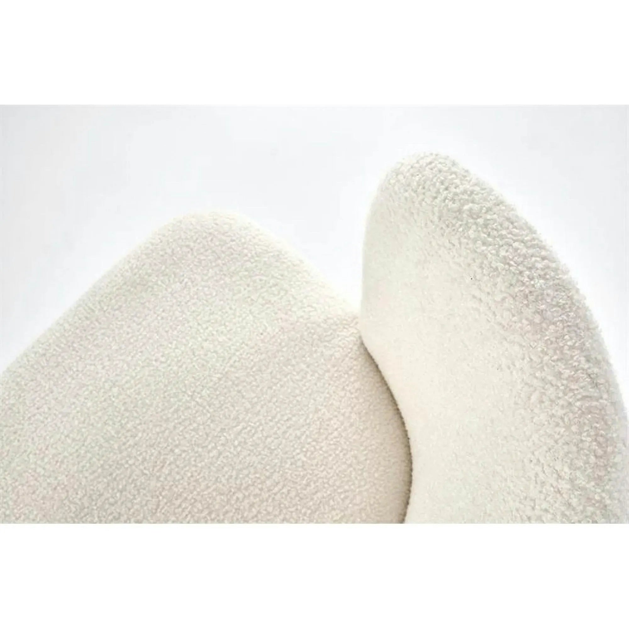 Scaun tapitat crem K518, crem, stofa buclata/metal, 57x59x75 cm
