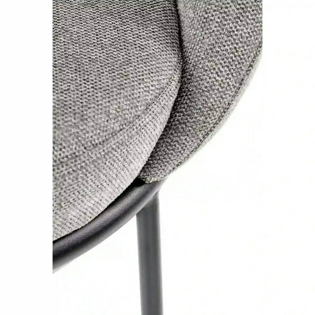Scaun tapitat dining K482, gri/negru, stofa clasica/metal, 61x59x78 cm