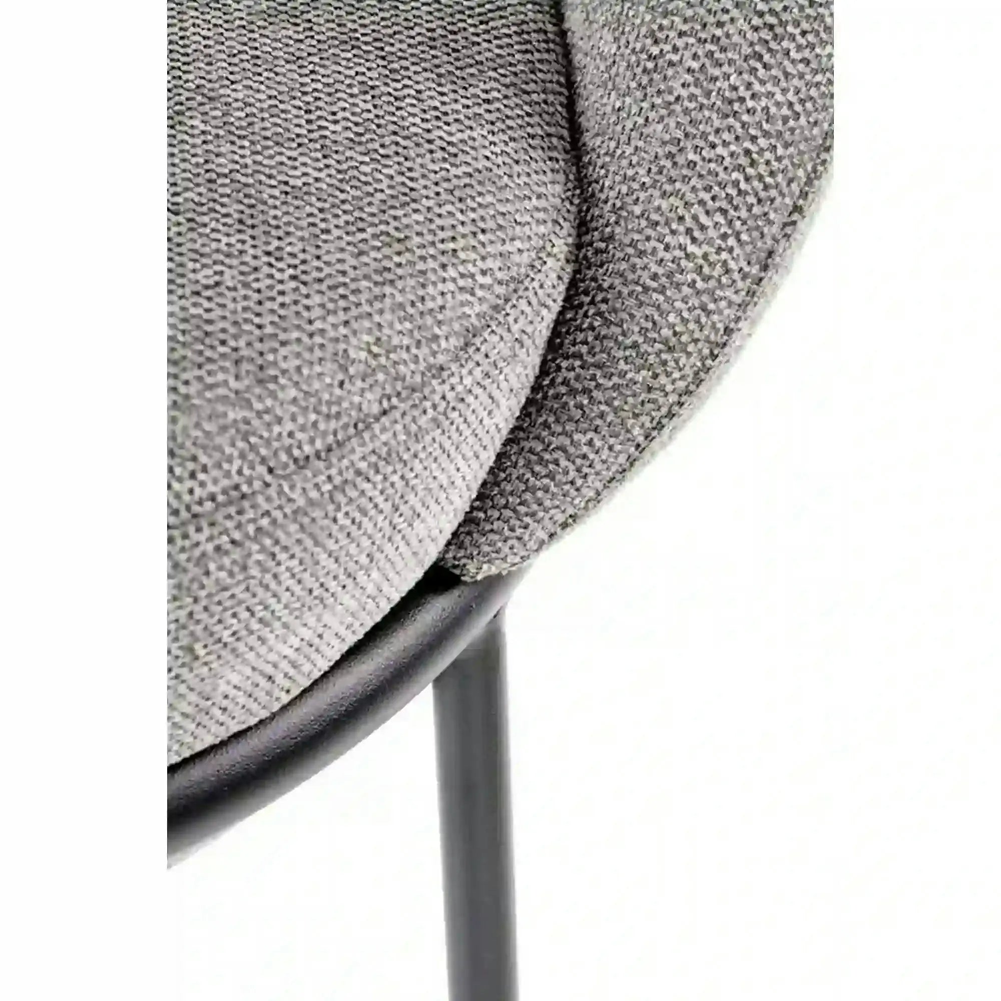 Scaun tapitat dining K482, gri/negru, stofa clasica/metal, 61x59x78 cm