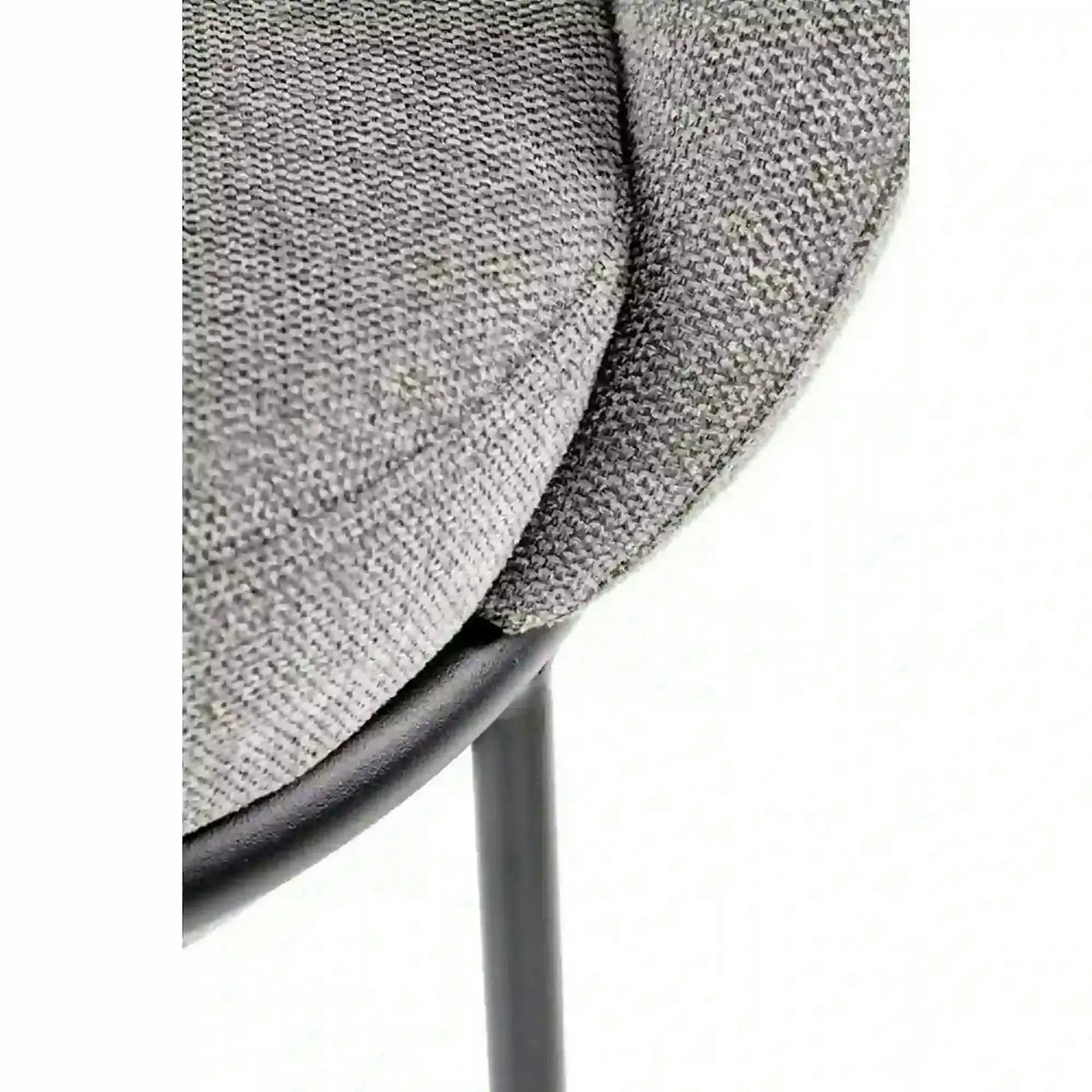 Scaun tapitat dining K482, gri/negru, stofa clasica/metal, 61x59x78 cm
