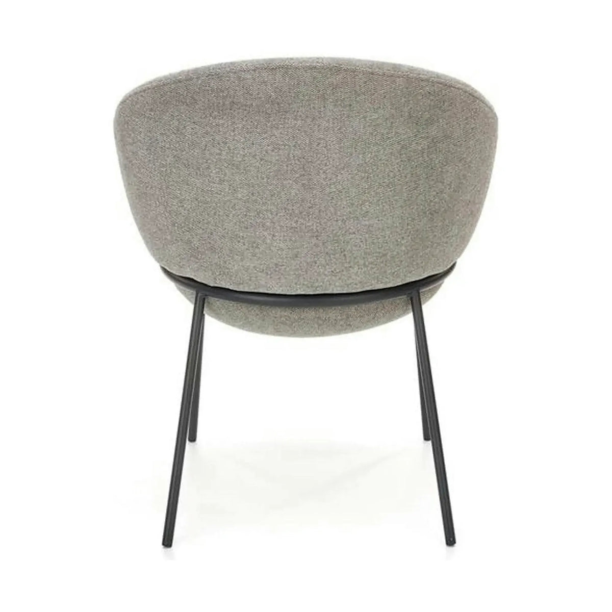 Scaun tapitat dining K482, gri/negru, stofa clasica/metal, 61x59x78 cm