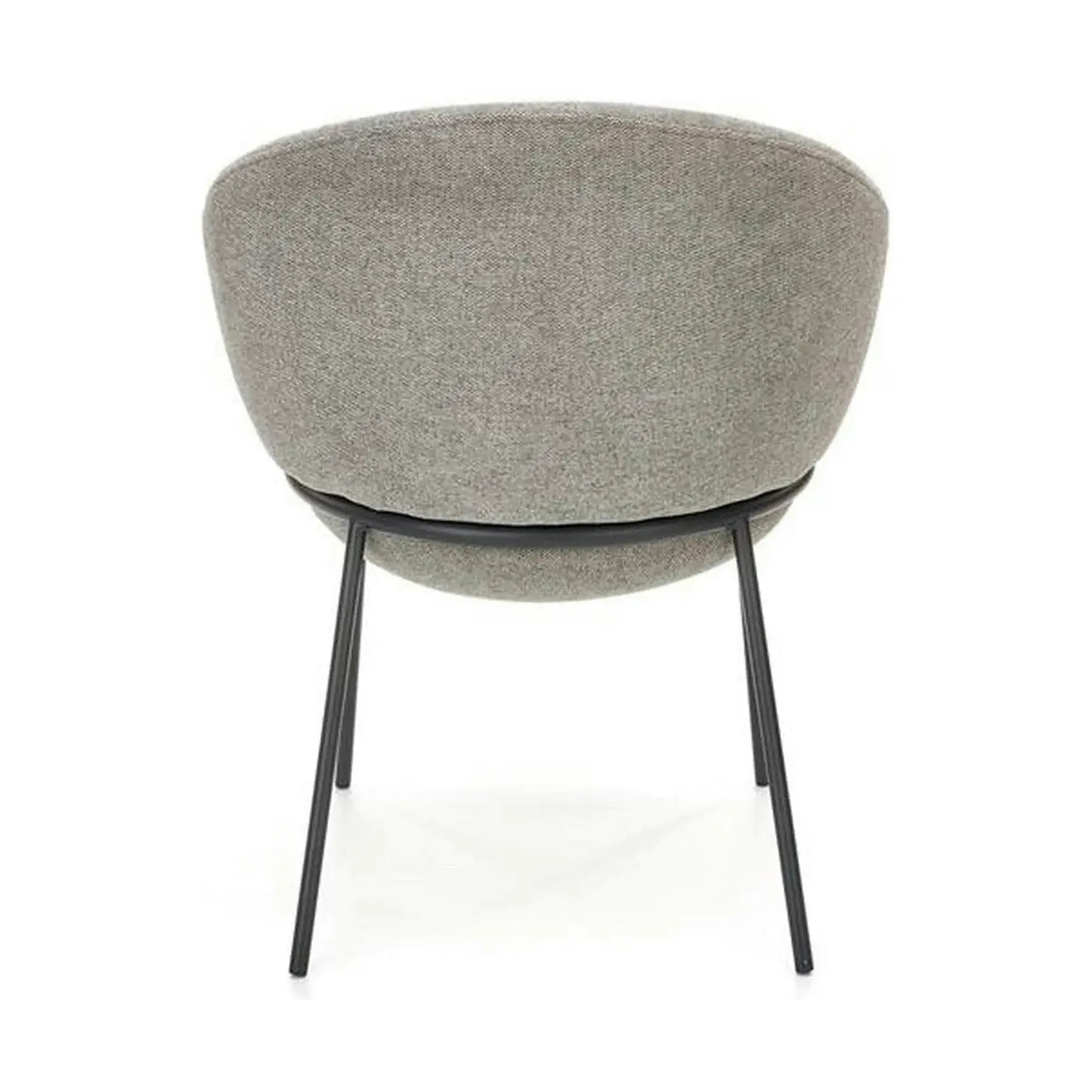 Scaun tapitat dining K482, gri/negru, stofa clasica/metal, 61x59x78 cm