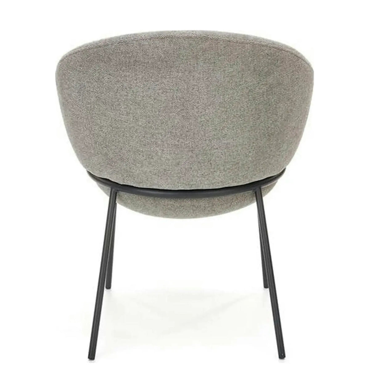Scaun tapitat dining K482, gri/negru, stofa clasica/metal, 61x59x78 cm