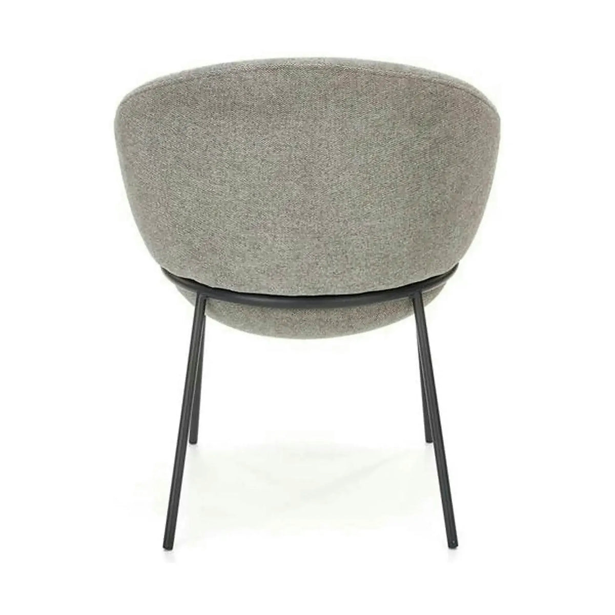 Scaun tapitat dining K482, gri/negru, stofa clasica/metal, 61x59x78 cm