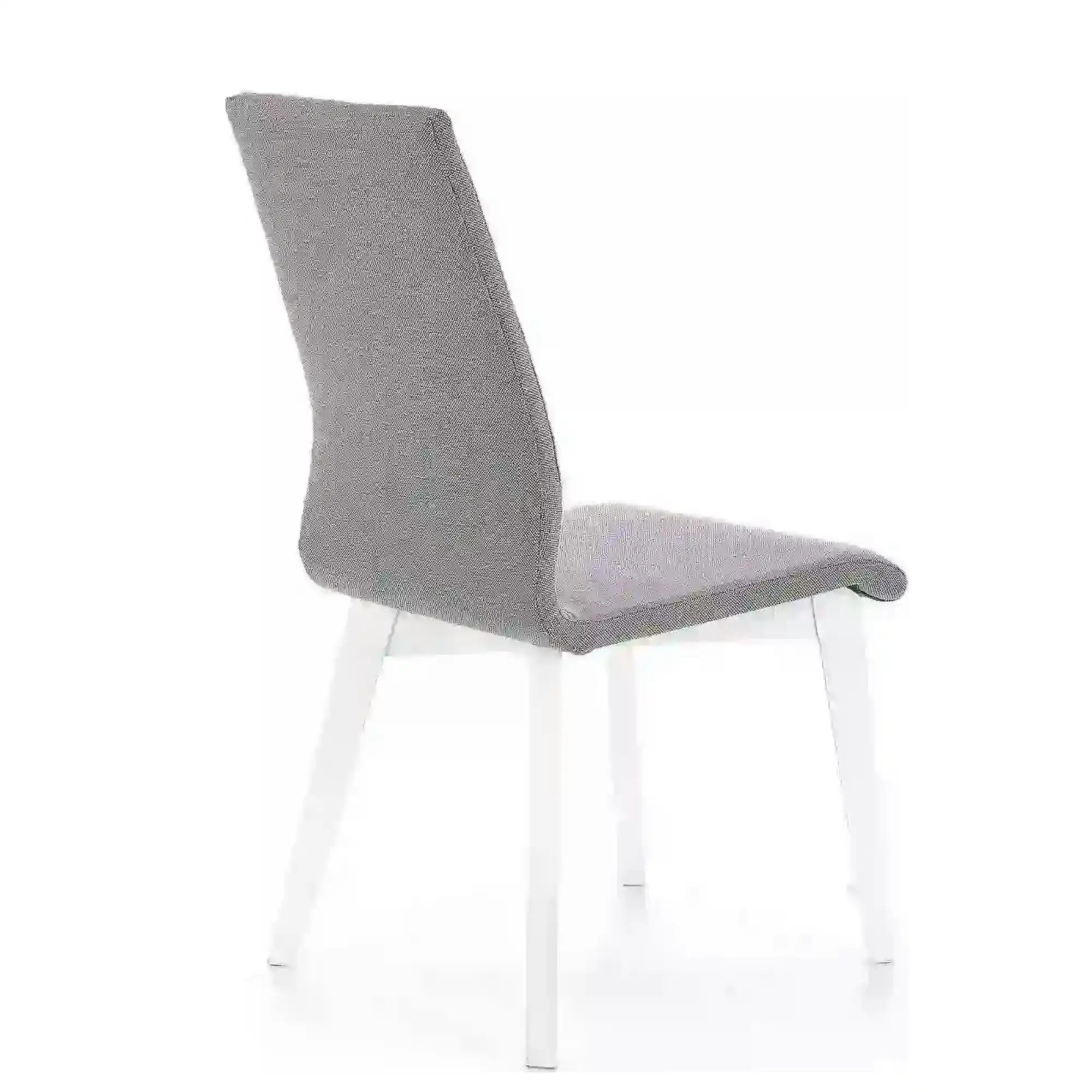 Scaun tapitat Focus, gri/alb, stofa clasica/lemn de fag, 45X61X94 CM