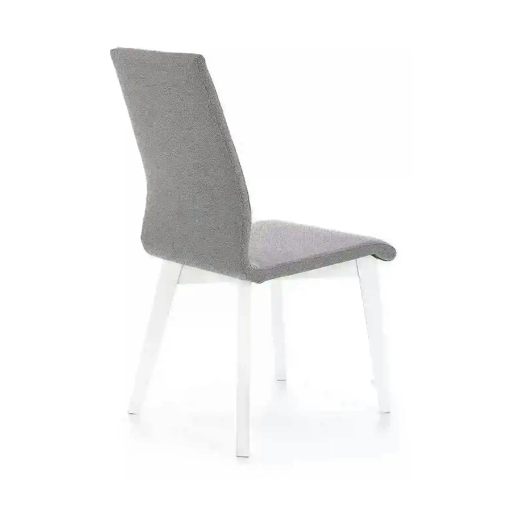 Scaun tapitat Focus, gri/alb, stofa clasica/lemn de fag, 45X61X94 CM