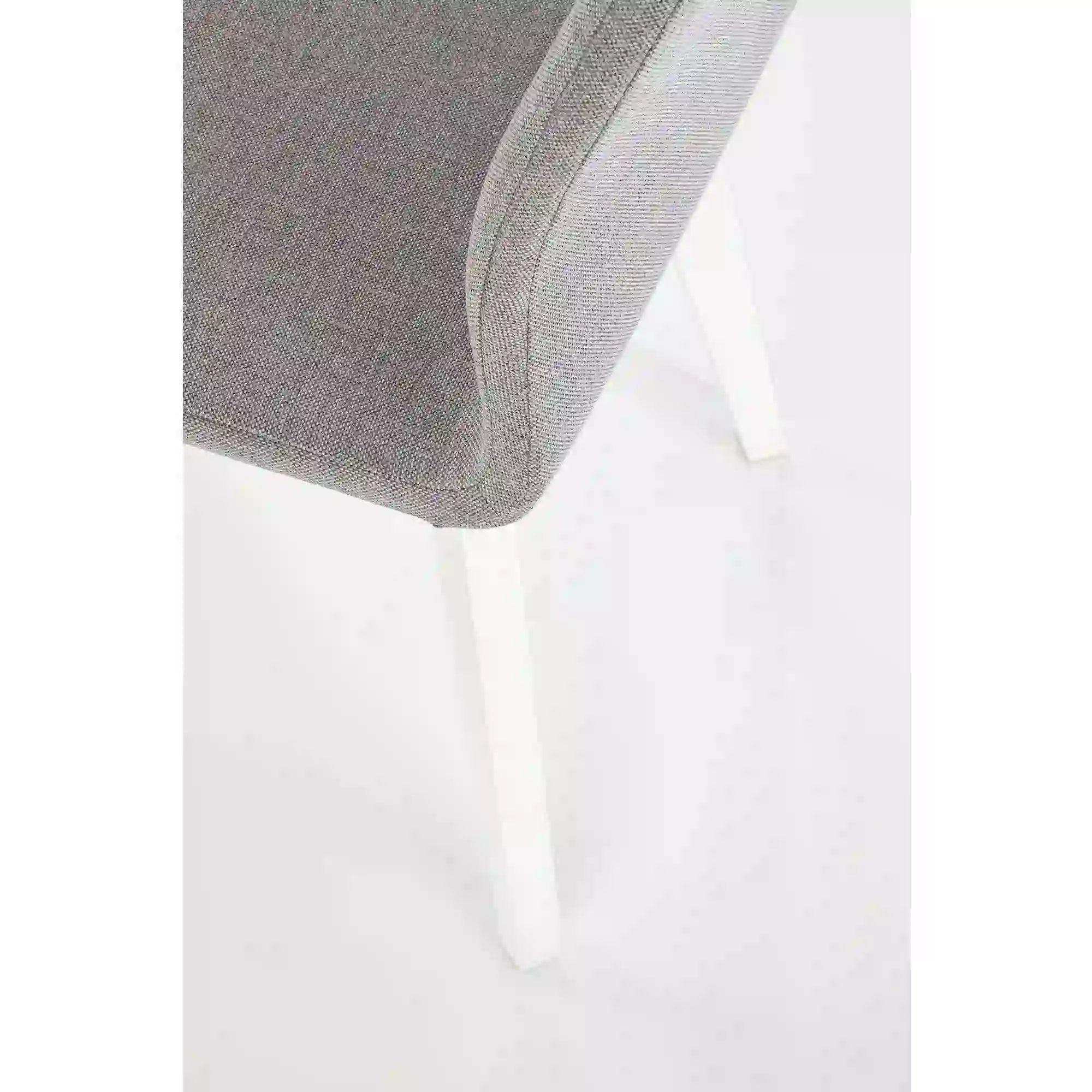 Scaun tapitat Focus, gri/alb, stofa clasica/lemn de fag, 45X61X94 CM