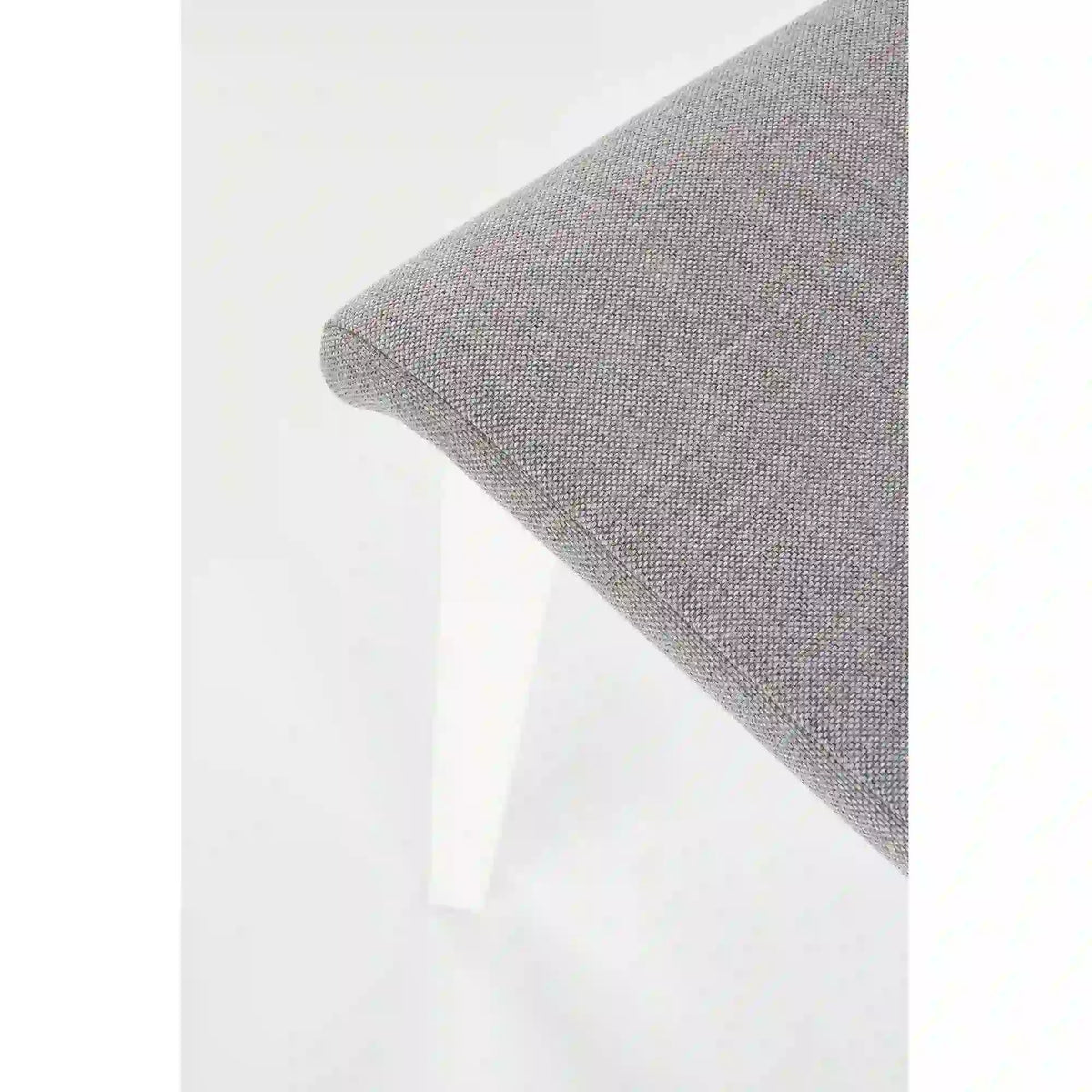 Scaun tapitat Focus, gri/alb, stofa clasica/lemn de fag, 45X61X94 CM