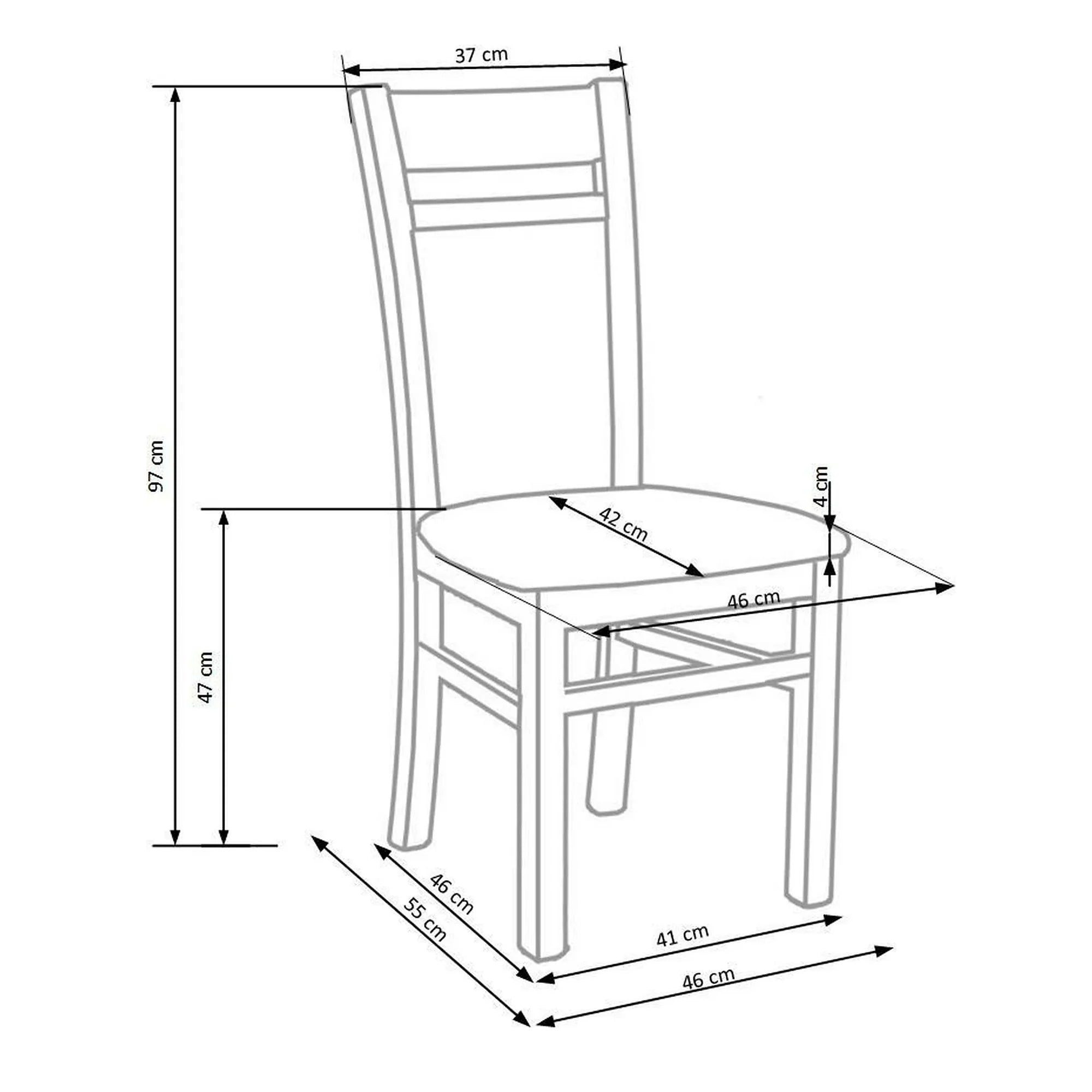 Scaun tapitat Gerard 2, bej/nuc inchis, stofa clasica/lemn de fag, 44X55X97 CM