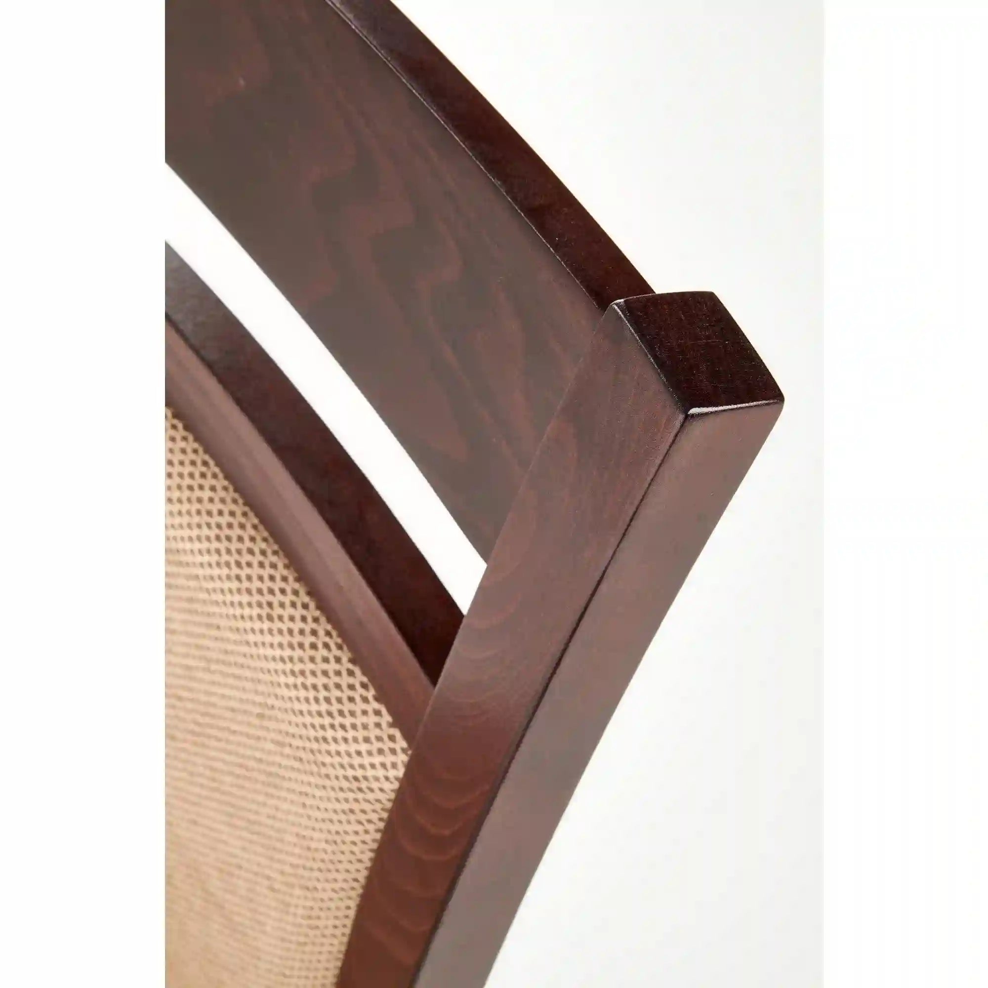 Scaun tapitat Gerard 2, bej/nuc inchis, stofa clasica/lemn de fag, 44X55X97 CM