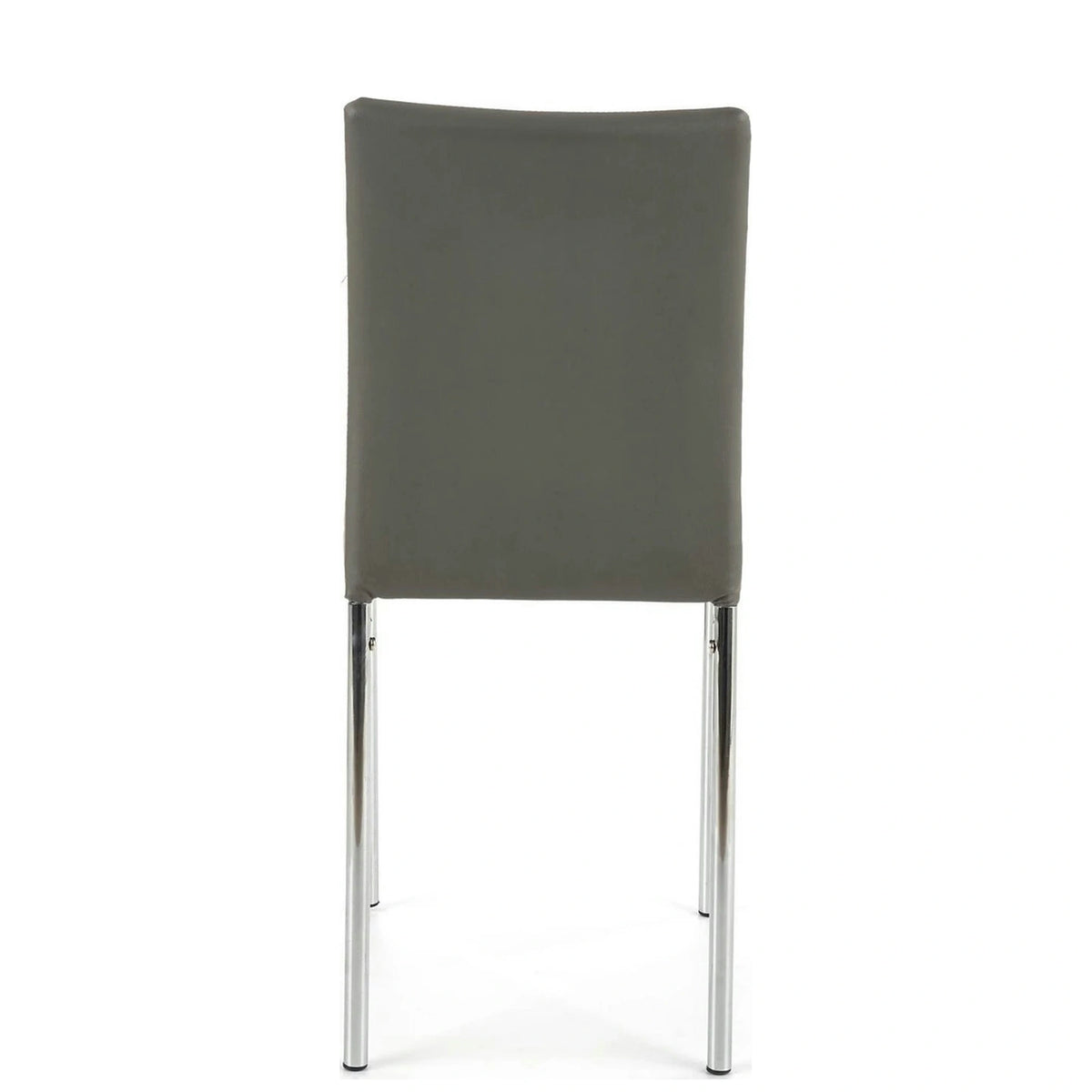 Scaun tapitat K137, gri/crom, piele ecologica/metal, 43X49X92 CM