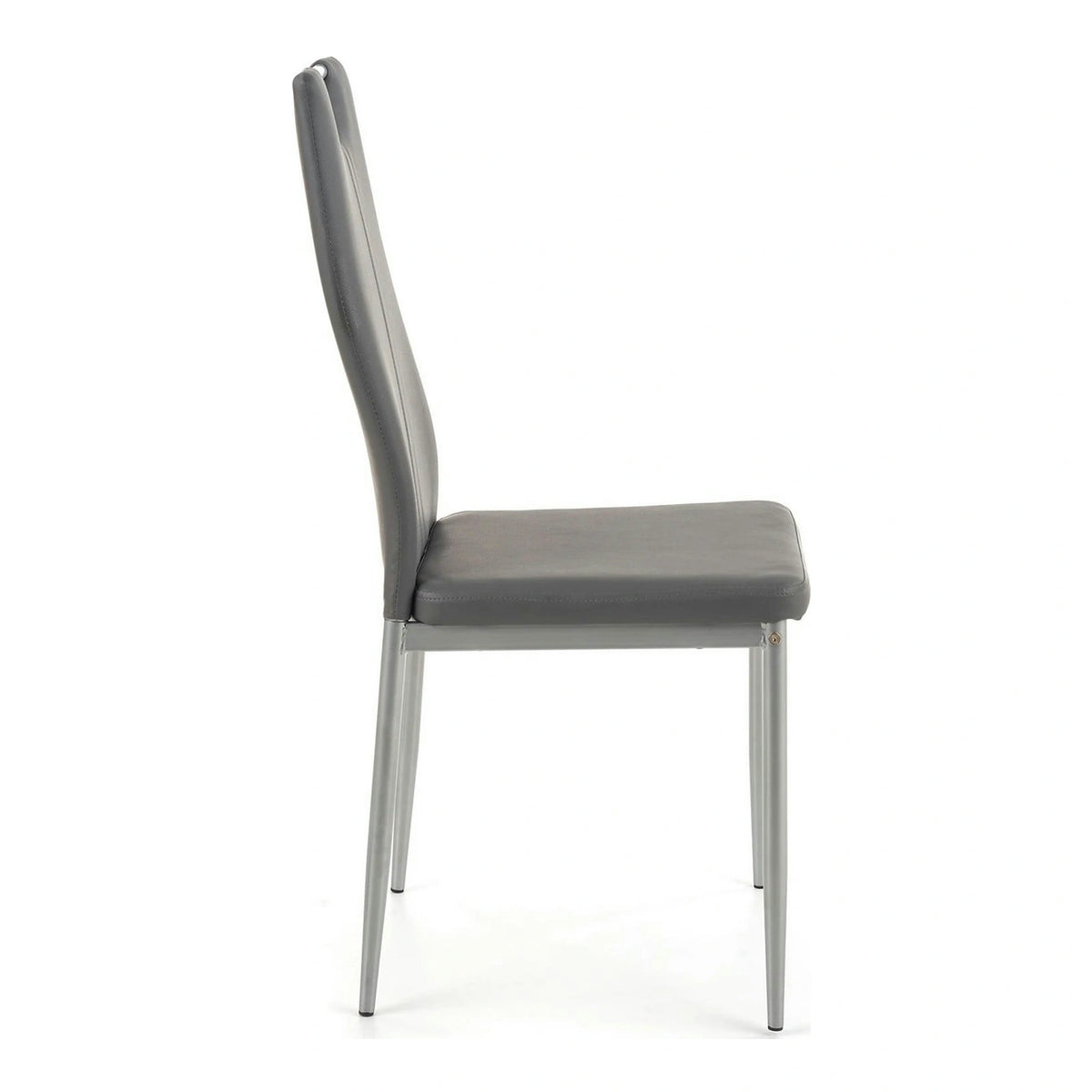 Scaun tapitat K202, gri/crom, piele ecologica/metal, 44X54X97 CM