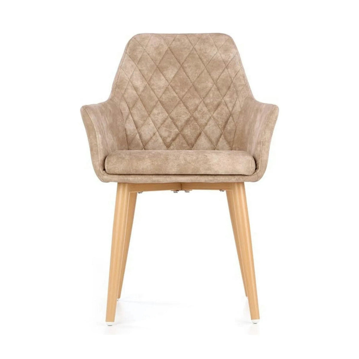Scaun tapitat K287, bej/stejar, 58x61x85 cm