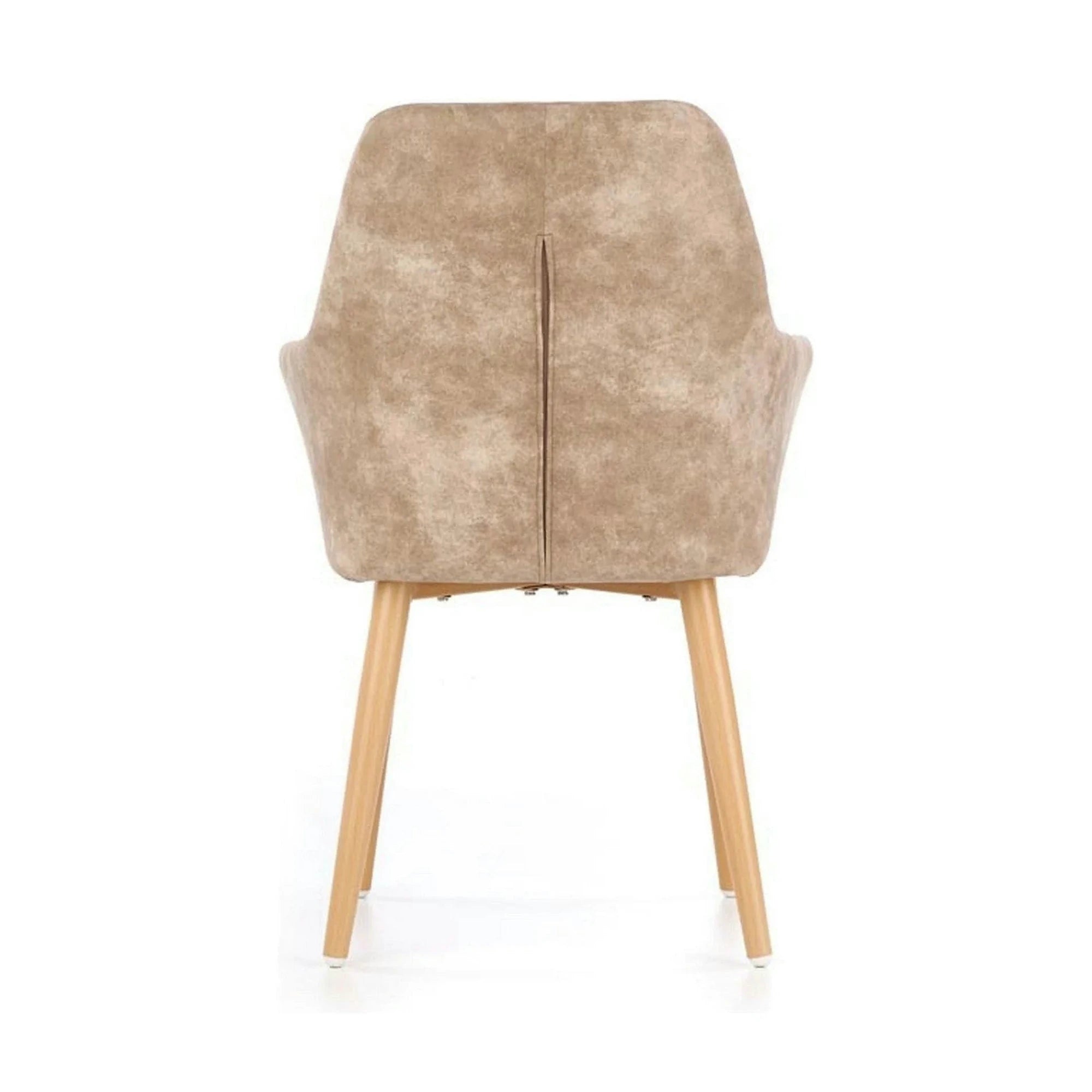 Scaun tapitat K287, bej/stejar, 58x61x85 cm