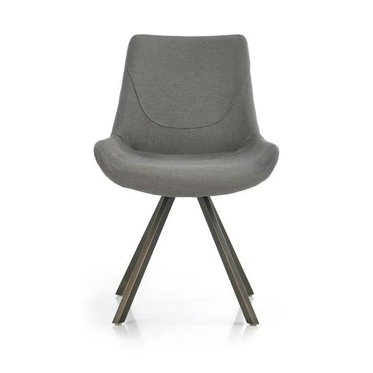 Scaun tapitat K290, gri/auriu antic, stofa clasica/metal, 56X59X86 CM