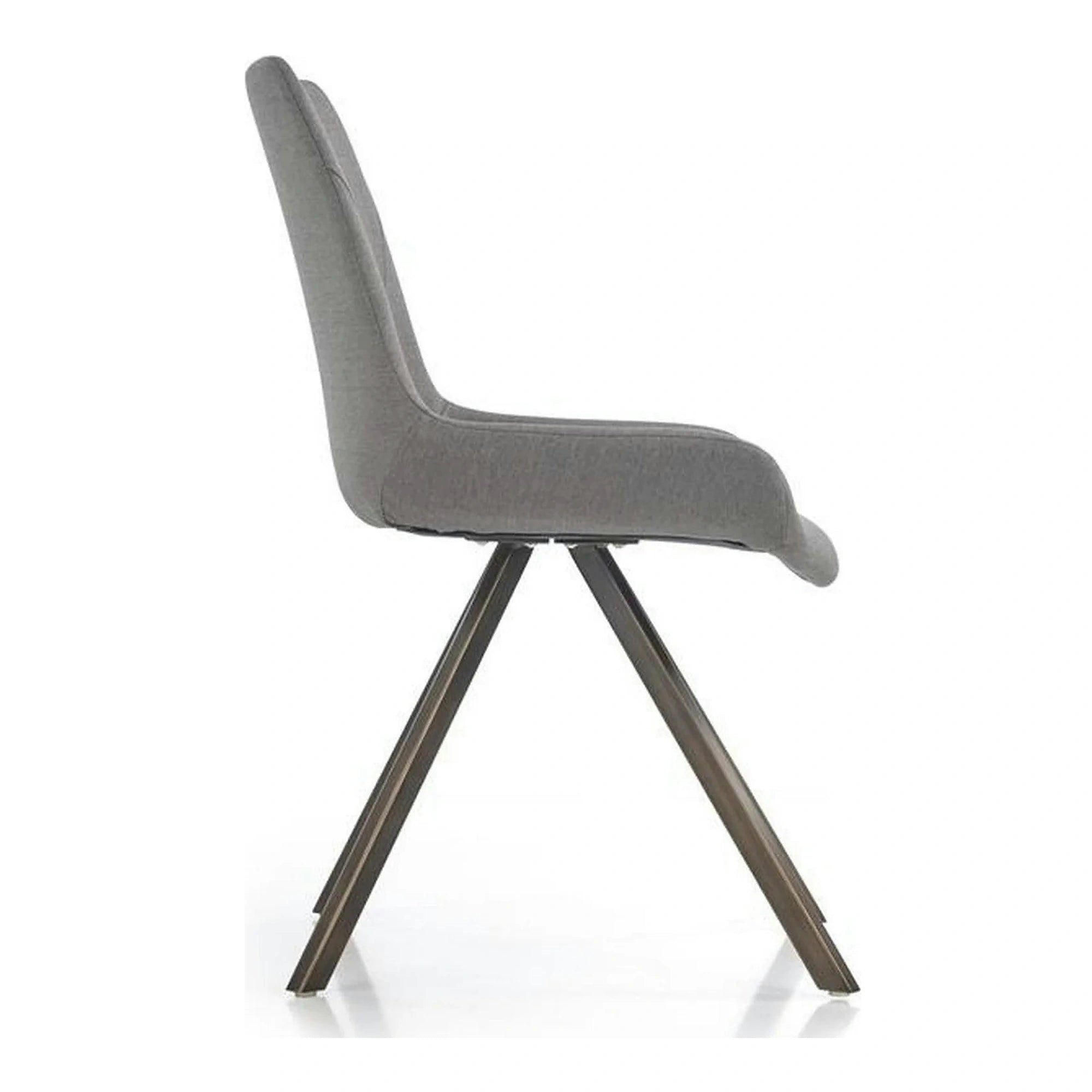 Scaun tapitat K290, gri/auriu antic, stofa clasica/metal, 56X59X86 CM