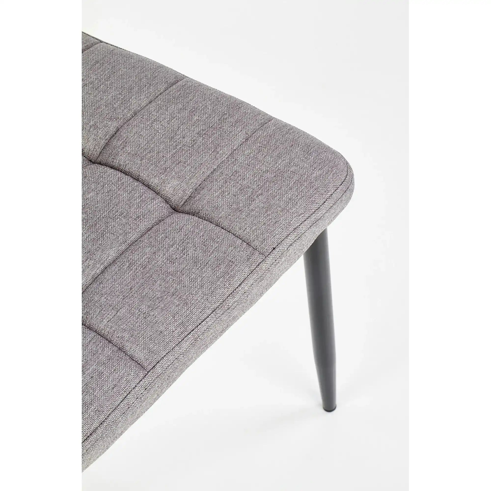 Scaun tapitat K292, gri/negru, stofa clasica/metal, 42X47X98 CM