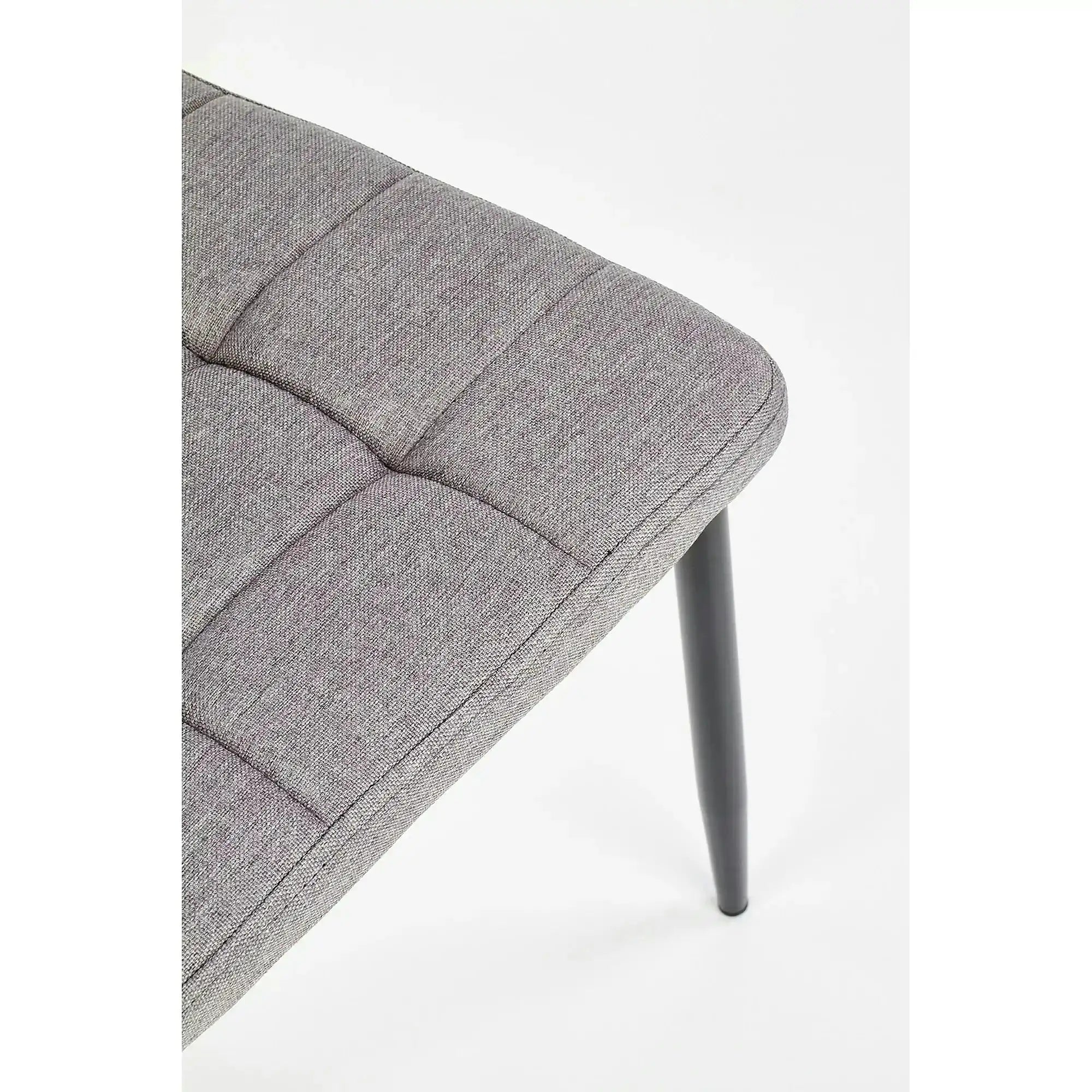 Scaun tapitat K292, gri/negru, stofa clasica/metal, 42X47X98 CM