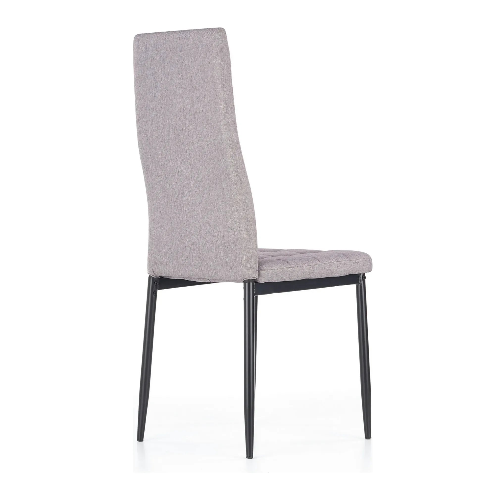 Scaun tapitat K292, gri/negru, stofa clasica/metal, 42X47X98 CM