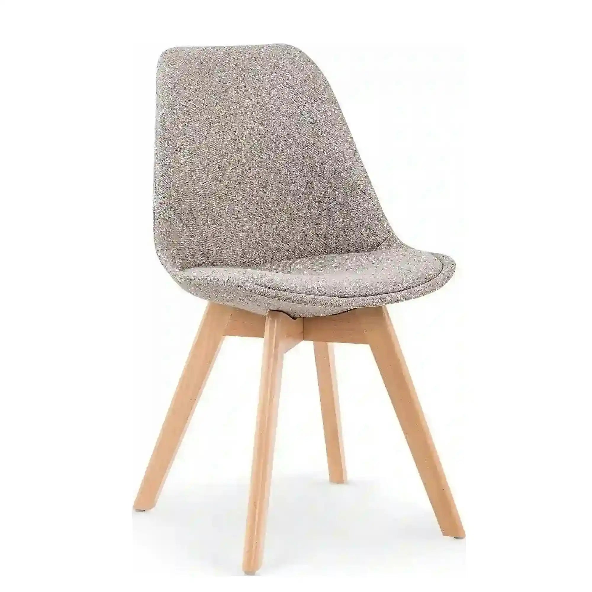 Scaun tapitat K303, gri deschis/stejar, stofa clasica/lemn, 48X54X83 CM