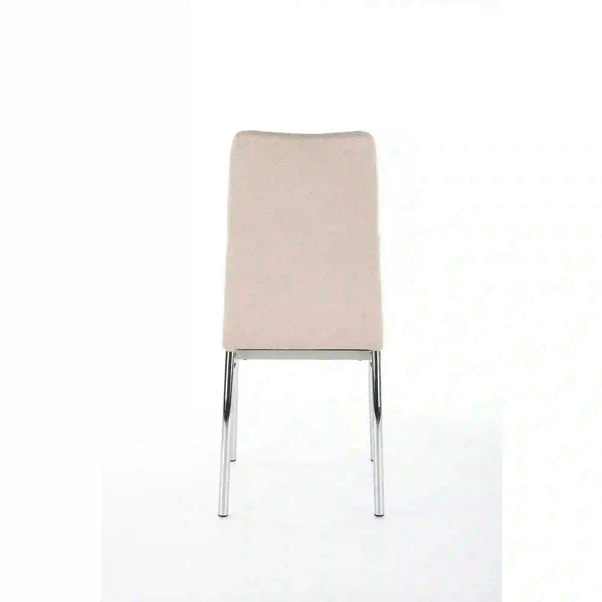 Scaun tapitat K309, bej deschis/crom, stofa clasica/metal, 43X57X97 CM