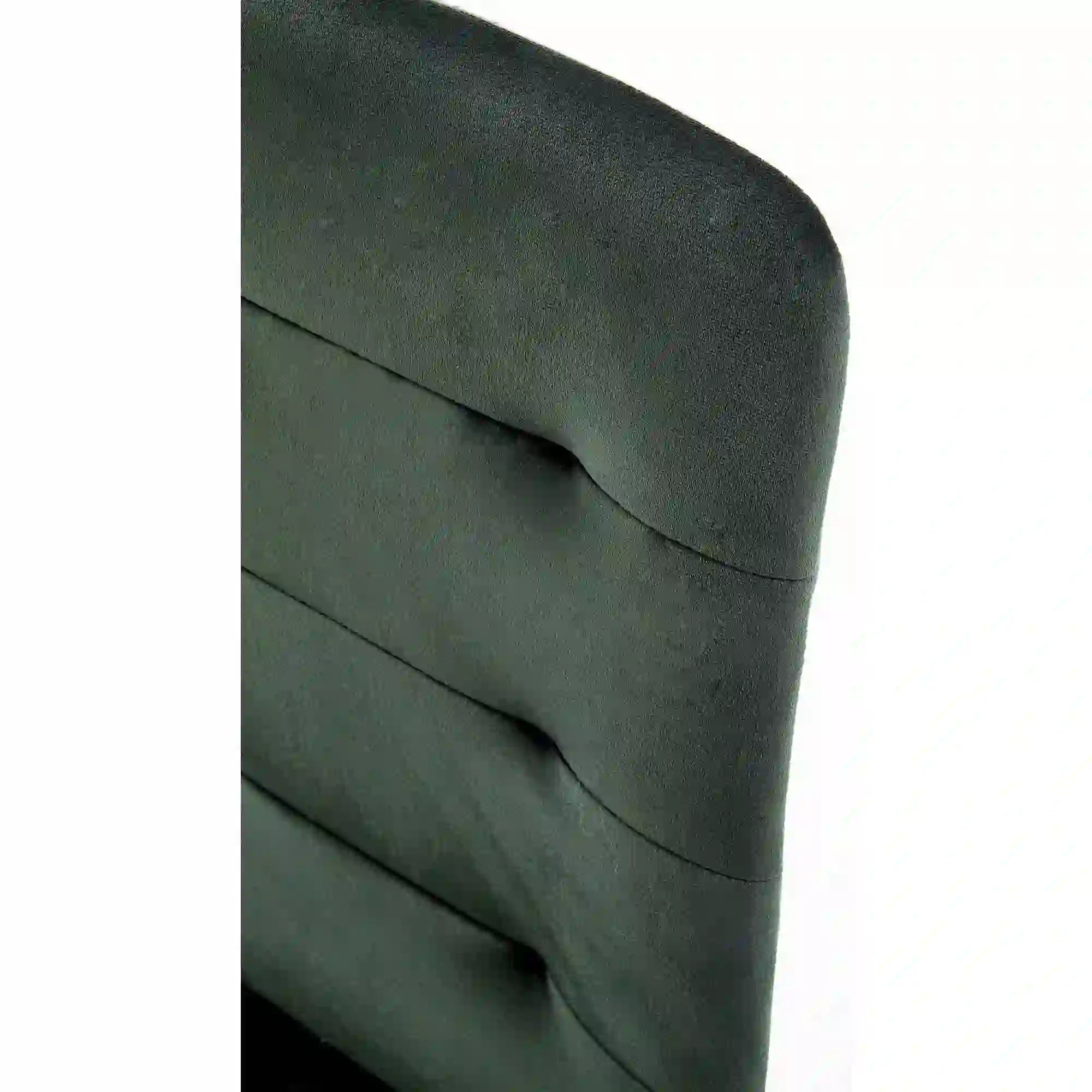 Scaun tapitat K321, verde/negru, stofa catifelata/metal, 45X55X84 cm