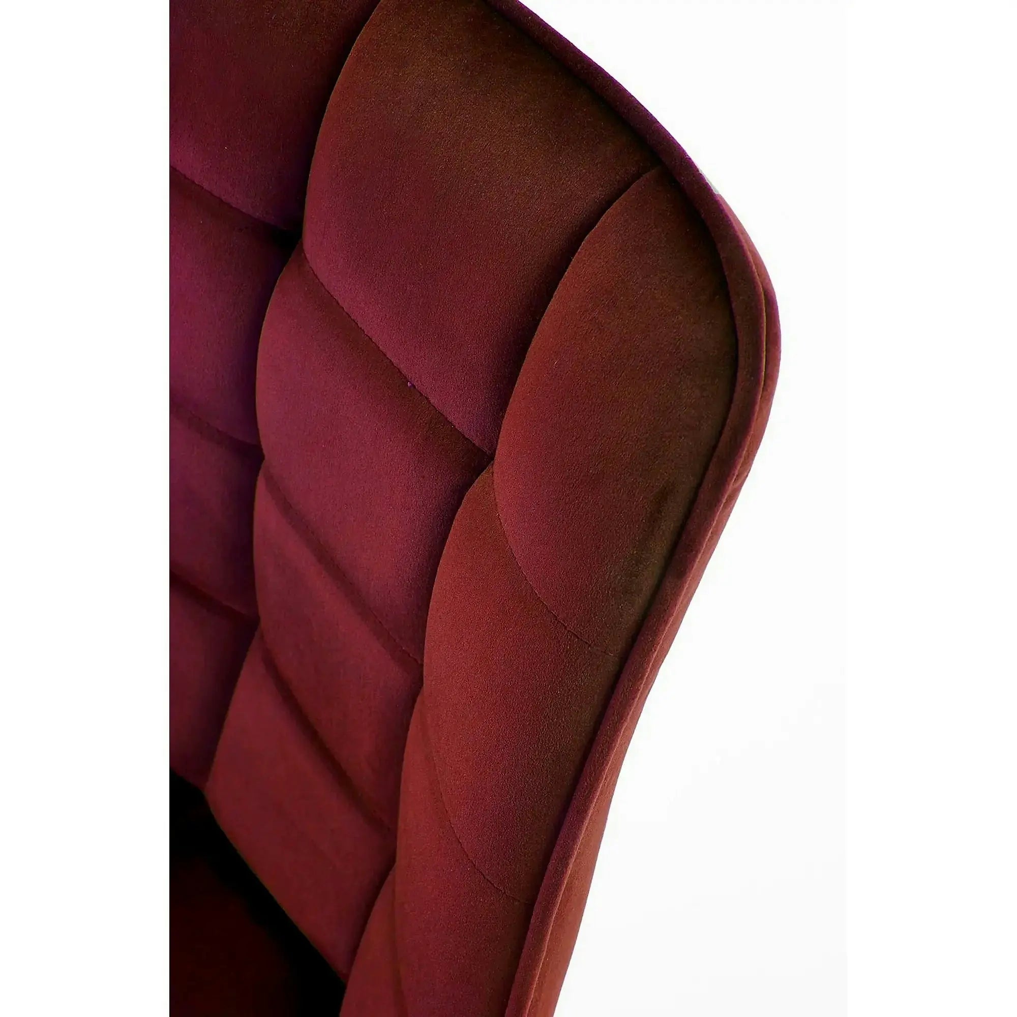 Scaun tapitat K332, visiniu/negru, stofa catifelata/metal, 46X61X84 cm