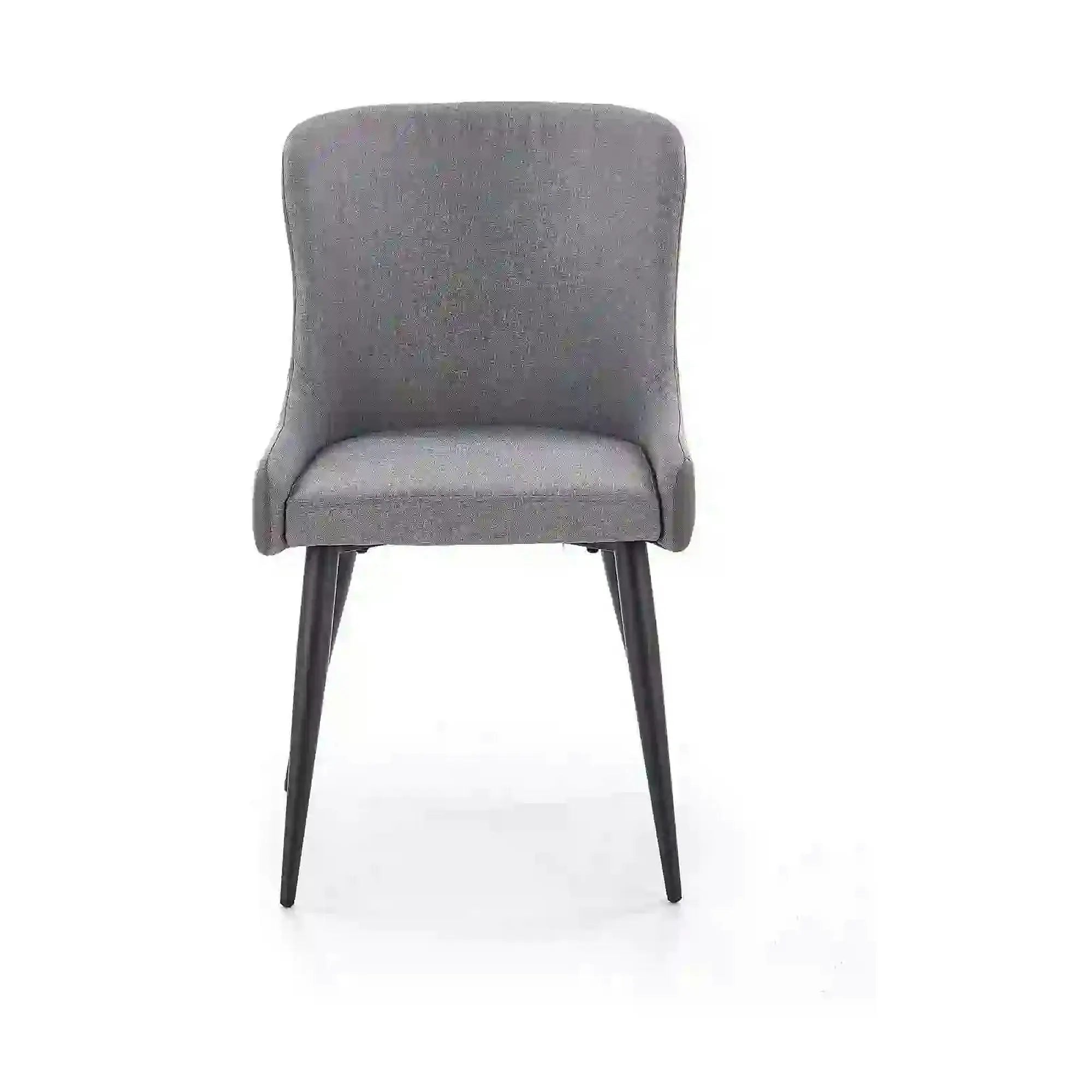 Scaun tapitat K333, gri/negru, stofa clasica/piele ecologica, 49X62X87 CM