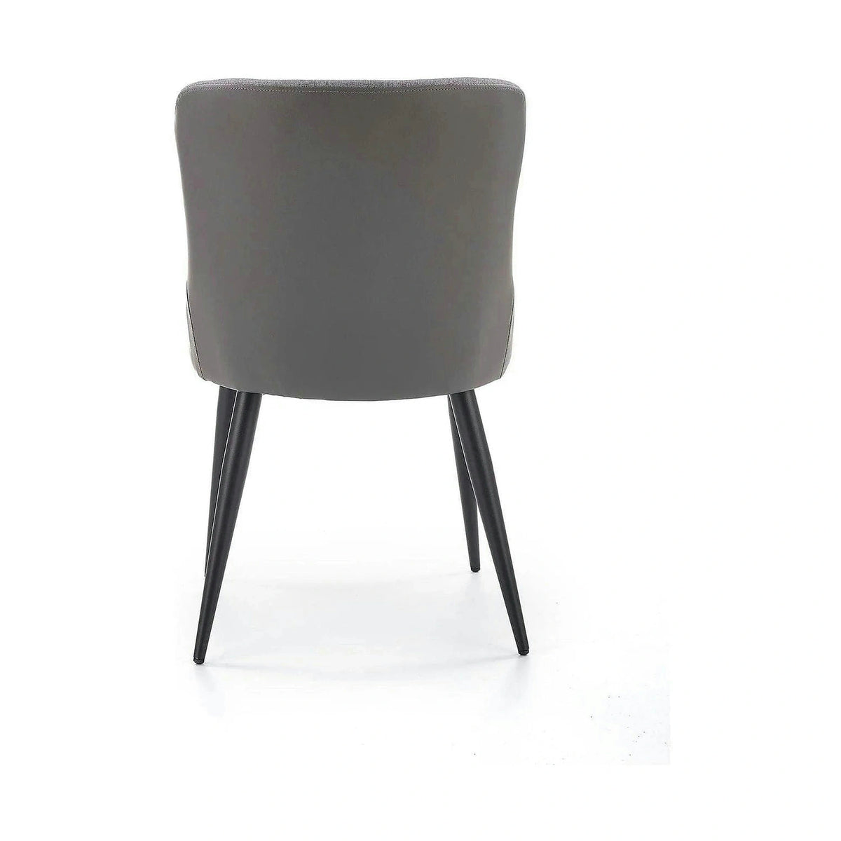Scaun tapitat K333, gri/negru, stofa clasica/piele ecologica, 49X62X87 CM