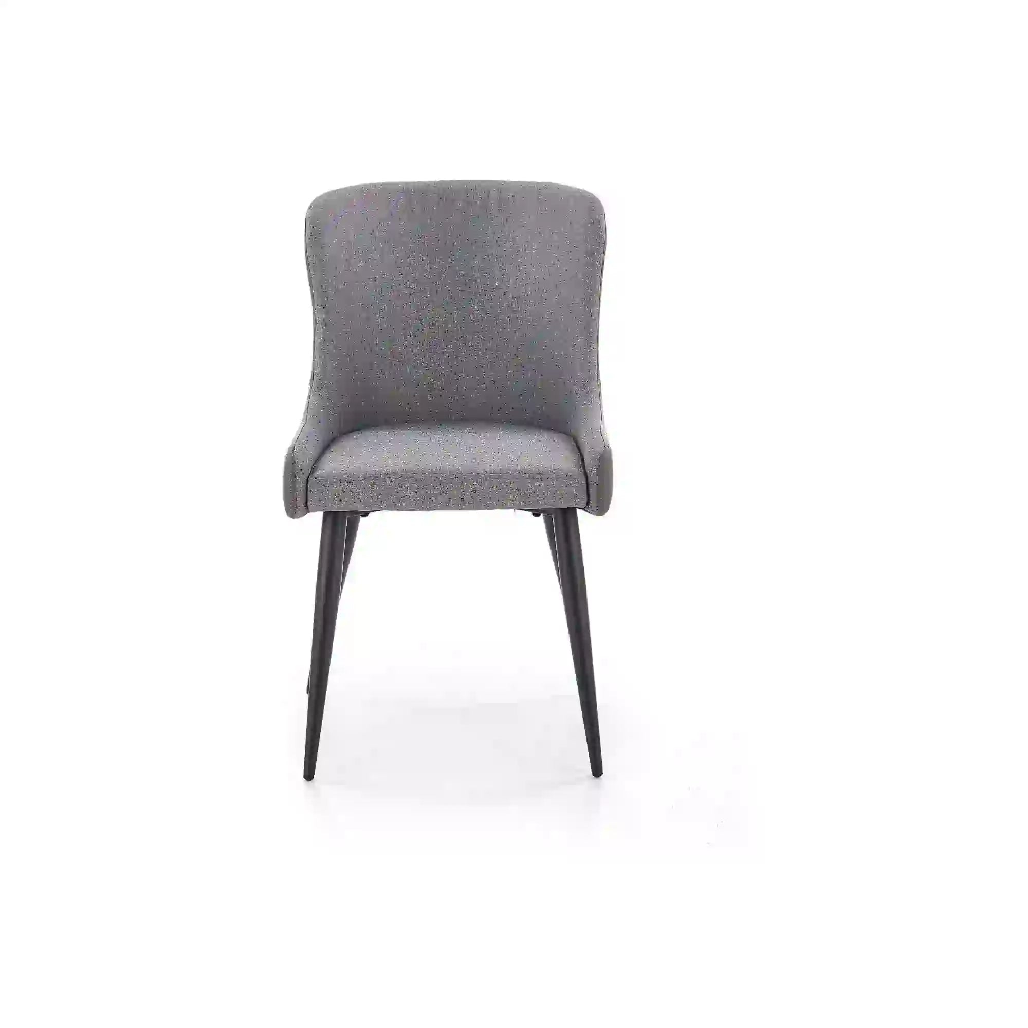 Scaun tapitat K333, gri/negru, stofa clasica/piele ecologica, 49X62X87 CM