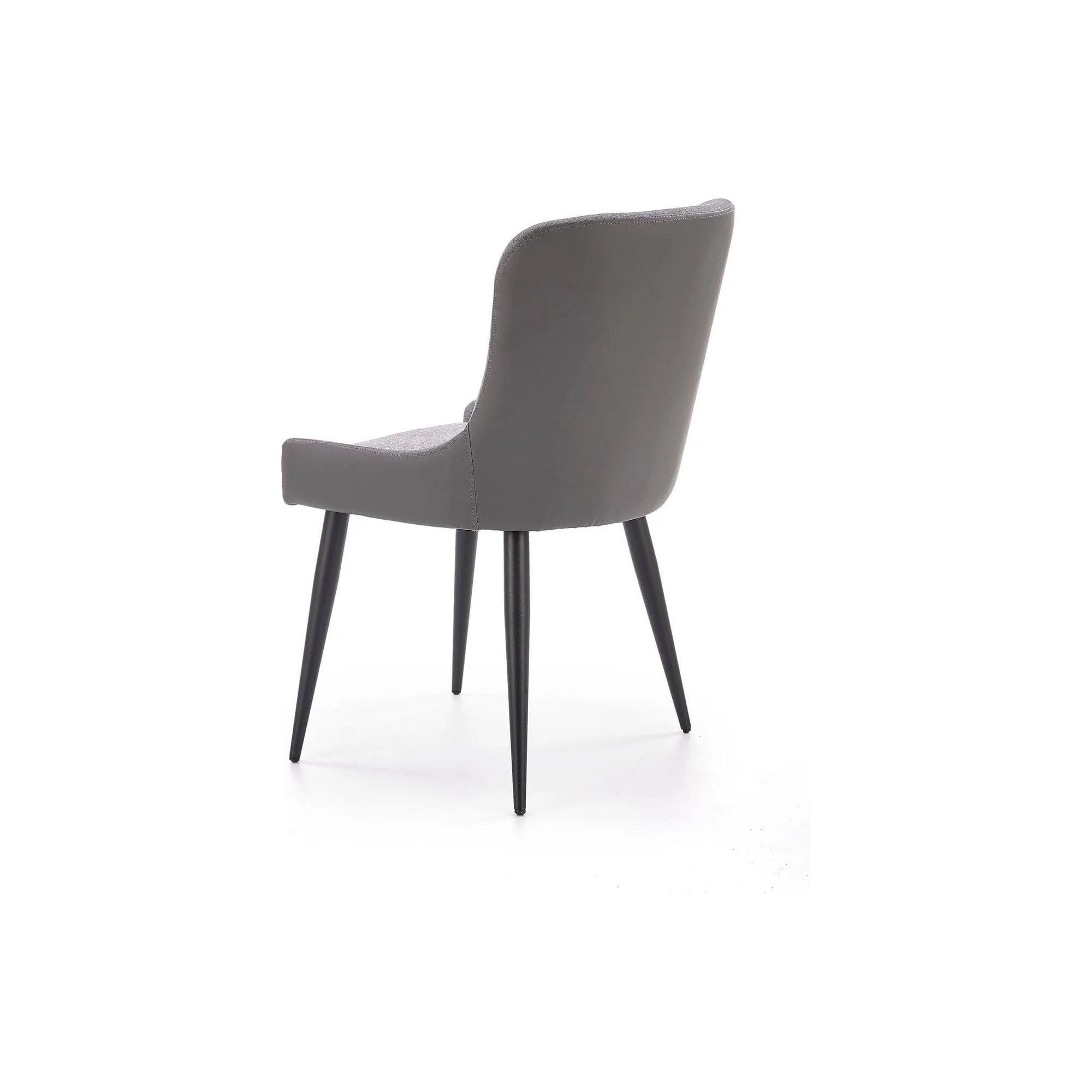Scaun tapitat K333, gri/negru, stofa clasica/piele ecologica, 49X62X87 CM