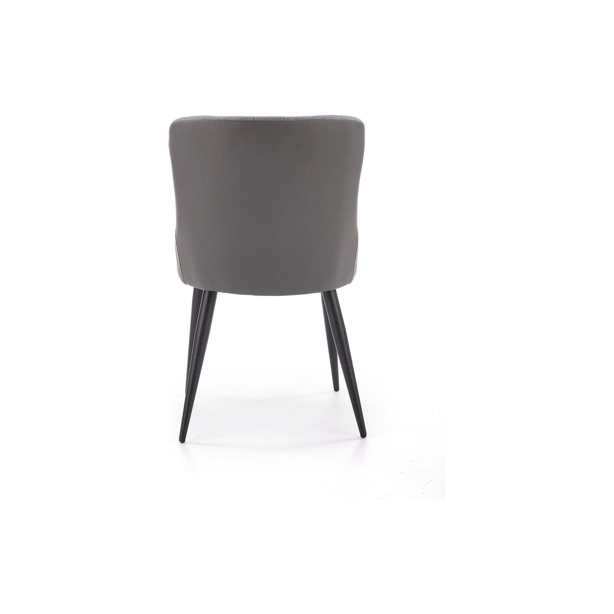 Scaun tapitat K333, gri/negru, stofa clasica/piele ecologica, 49X62X87 CM