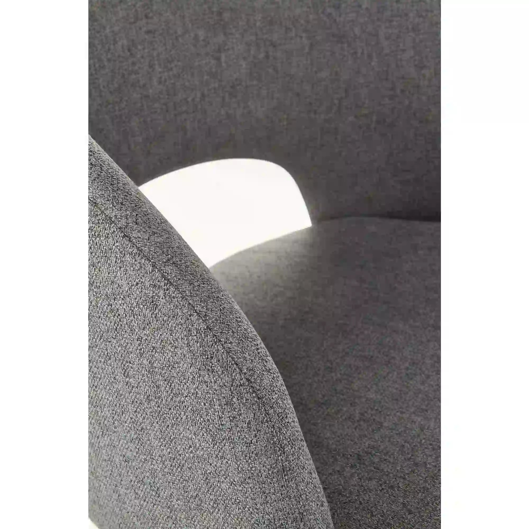 Scaun tapitat K373, gri/negru, stofa clasica/metal, 51x57x77 cm