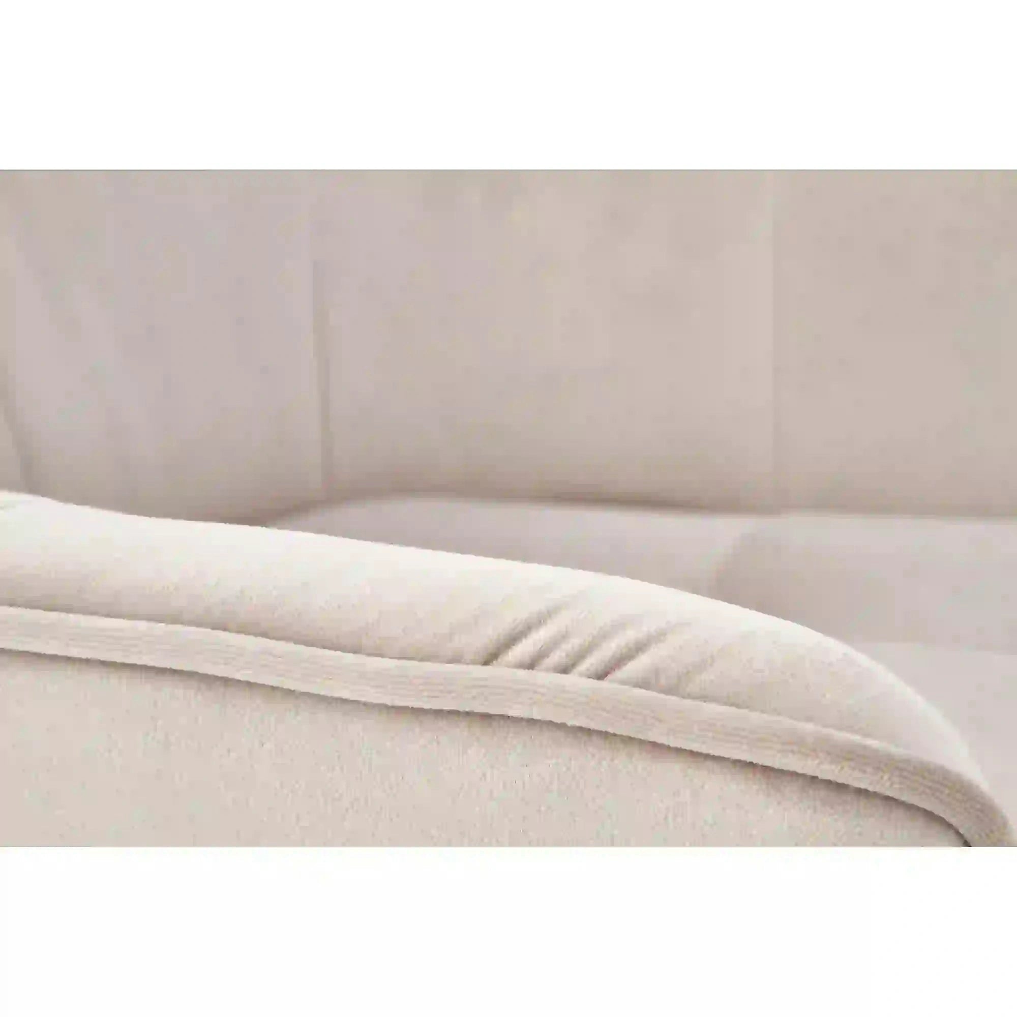 Scaun tapitat K377, bej/negru, stofa catifelata/metal, 60x62x81 cm