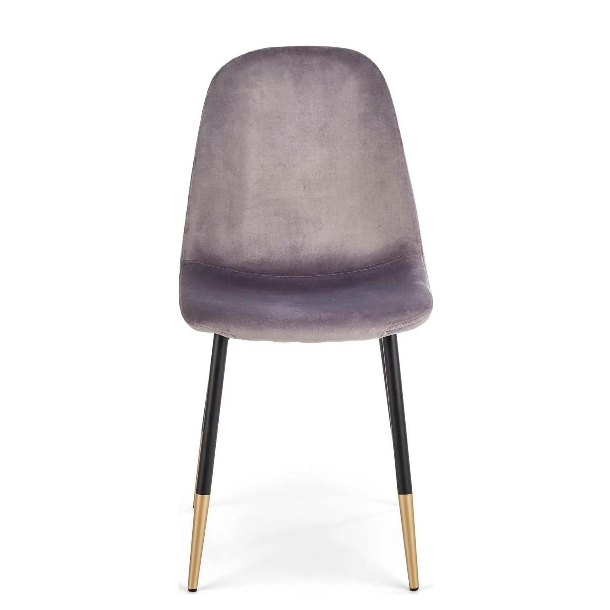 Scaun tapitat K379, gri/negru, stofa catifelata/metal, 45x48x88 cm